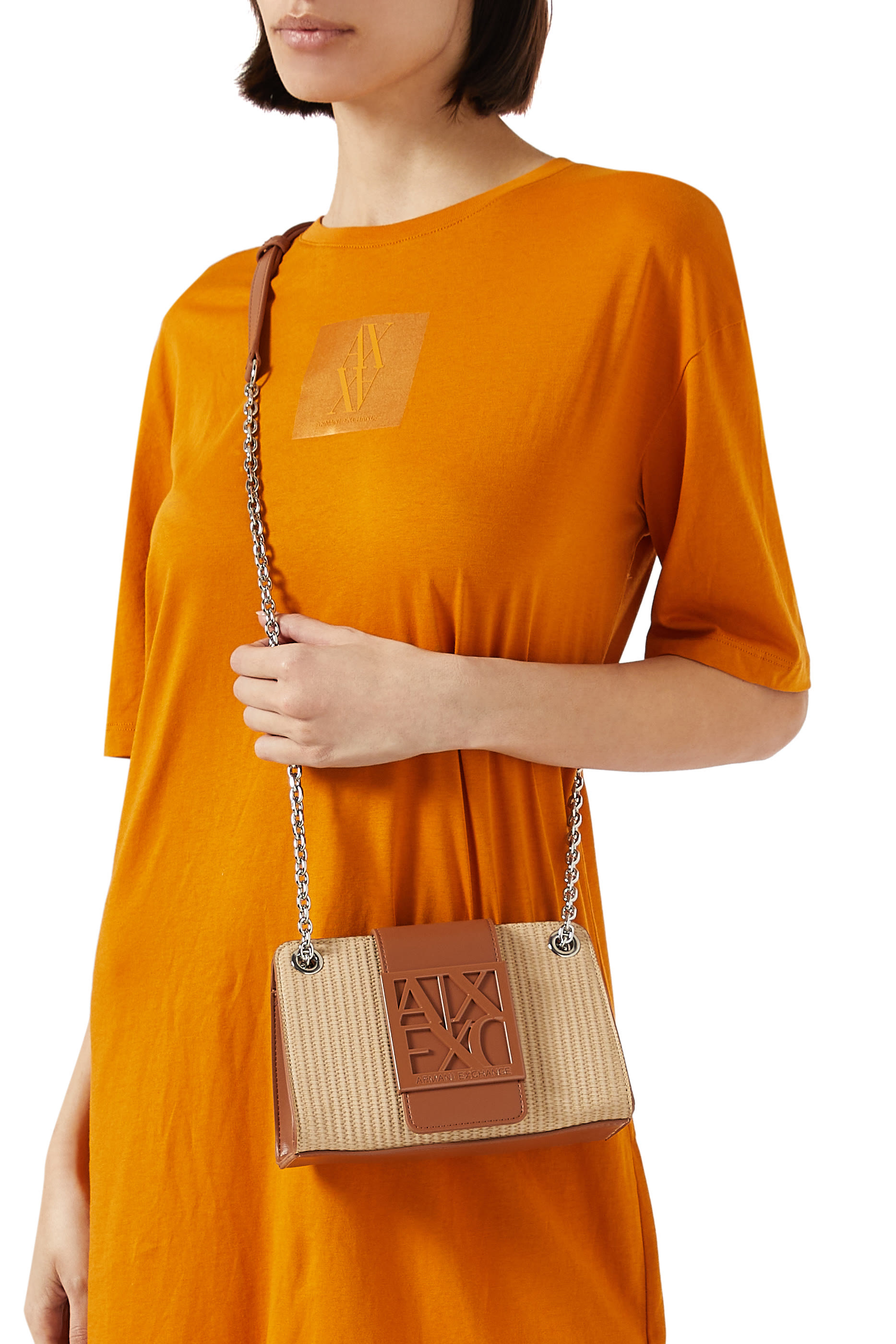 Susie Straw AX Logo Bag