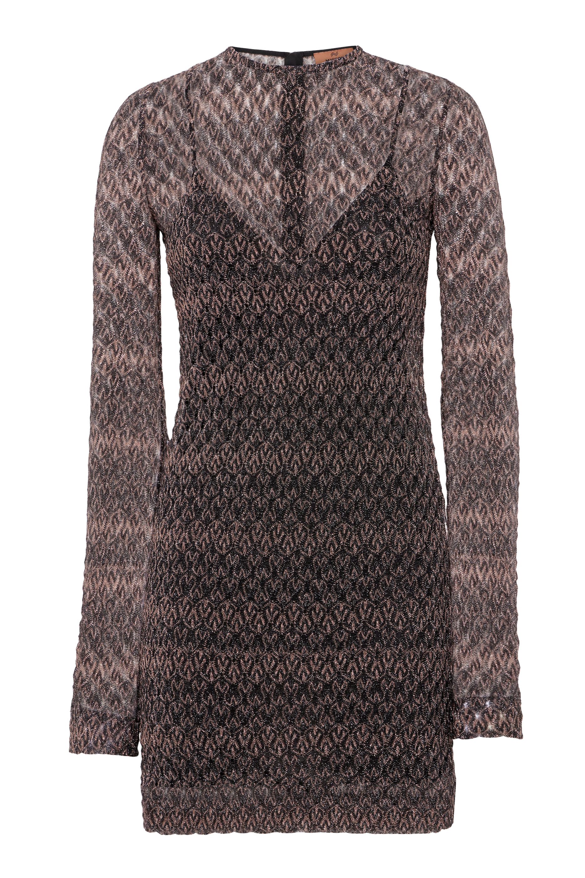 Lace Raschel Lame' Mini Dress