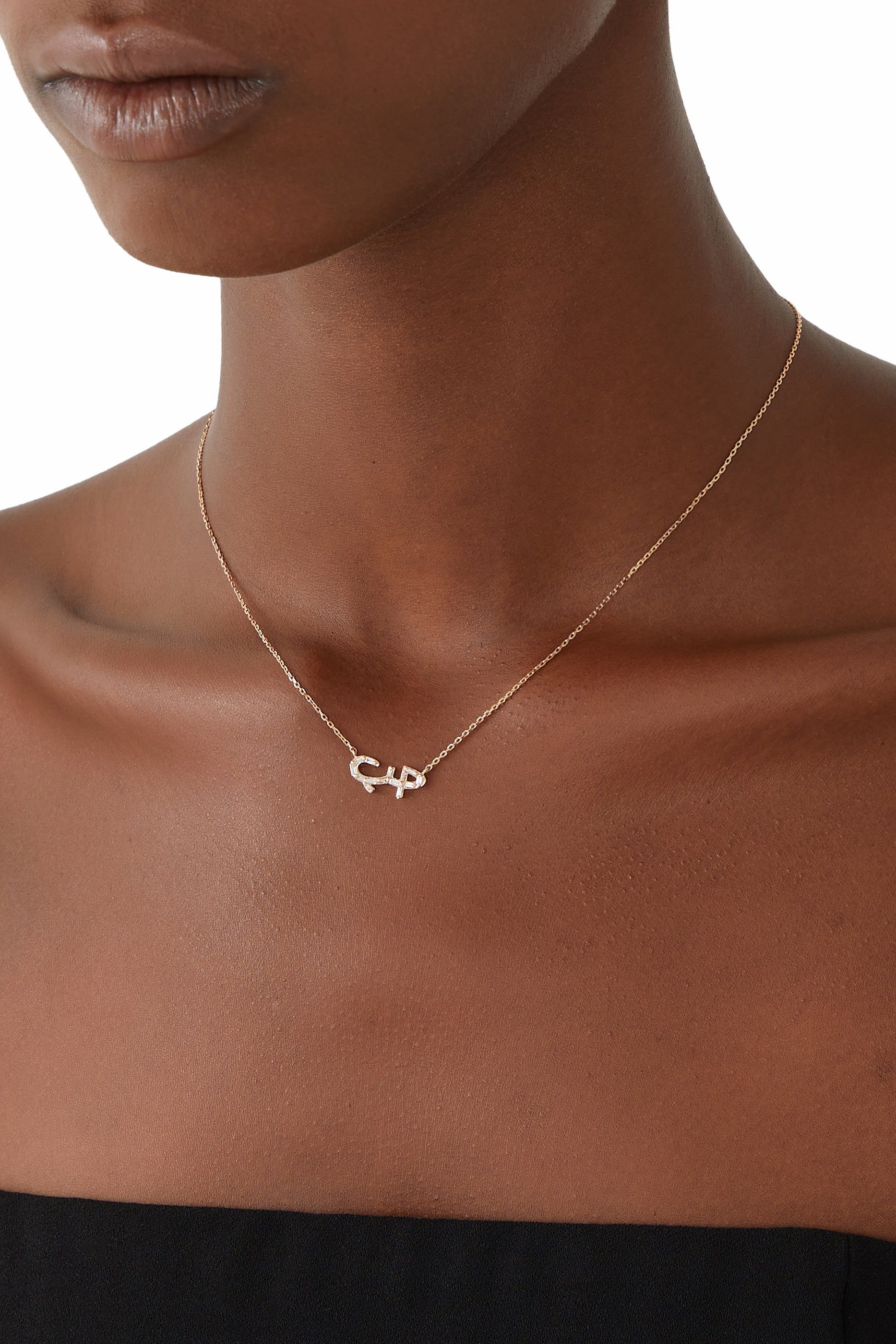 Hobb Love Necklace, 18k Pink Gold & Diamonds