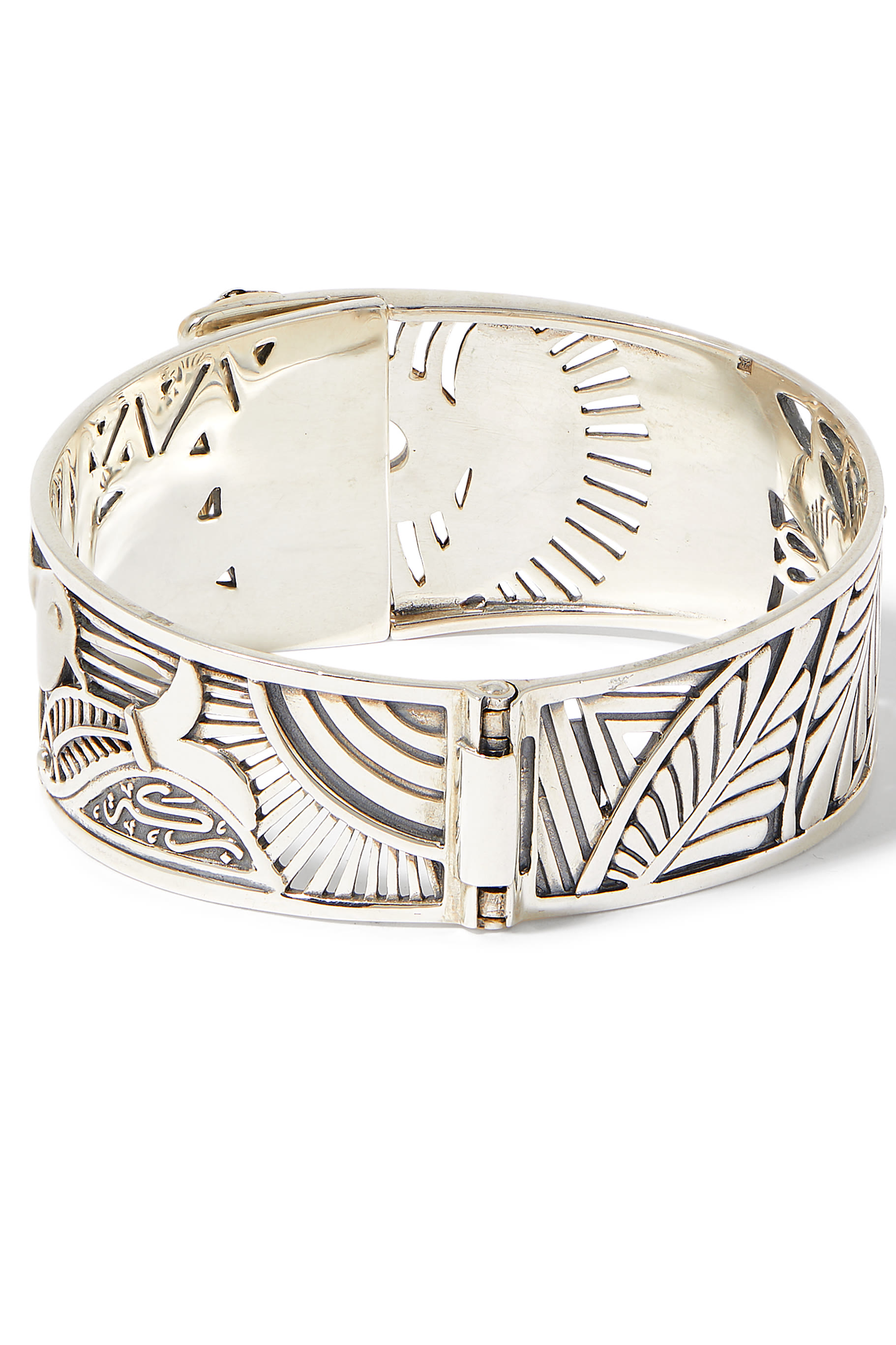 Talisman Cuff, 18k Gold & Topaz & Sapphire