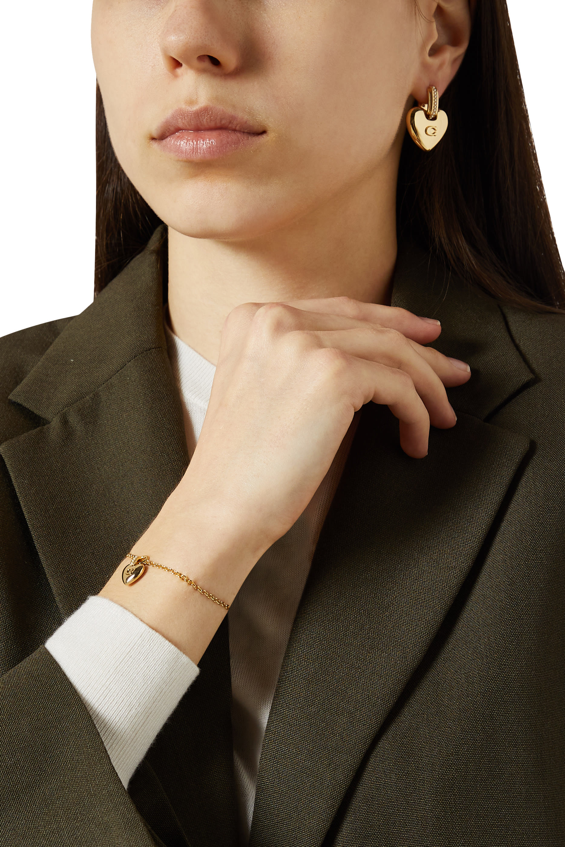 Puffy Heart Charm Bracelet