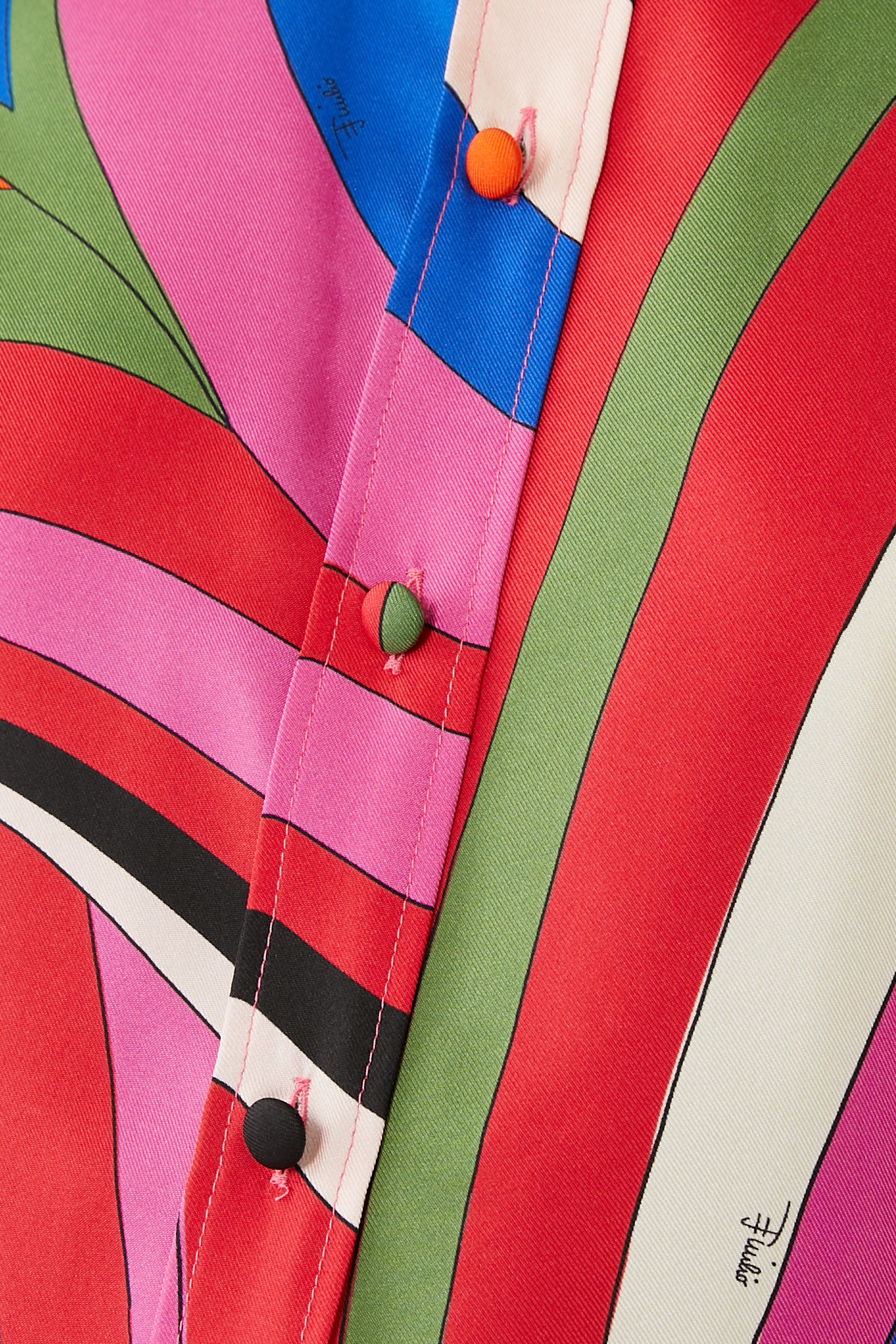 Iride-Print Silk-Twill Shirt