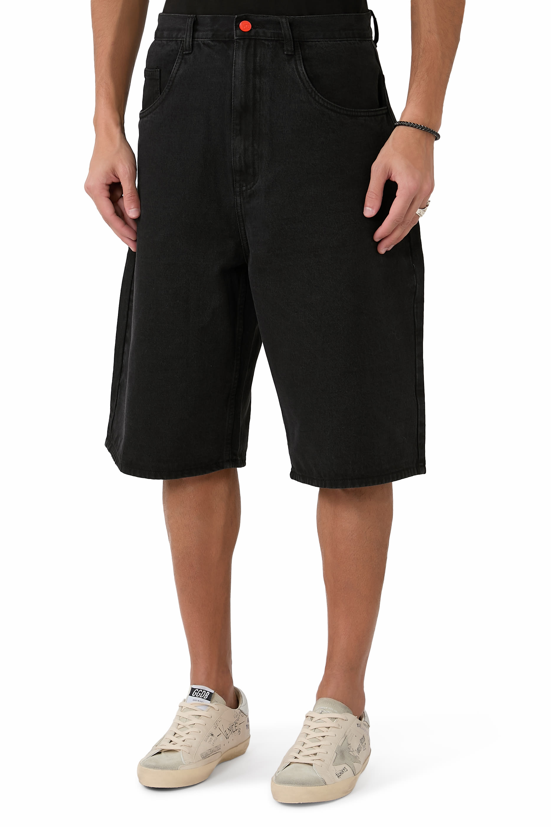 Stitched Super Loose Denim Jeans