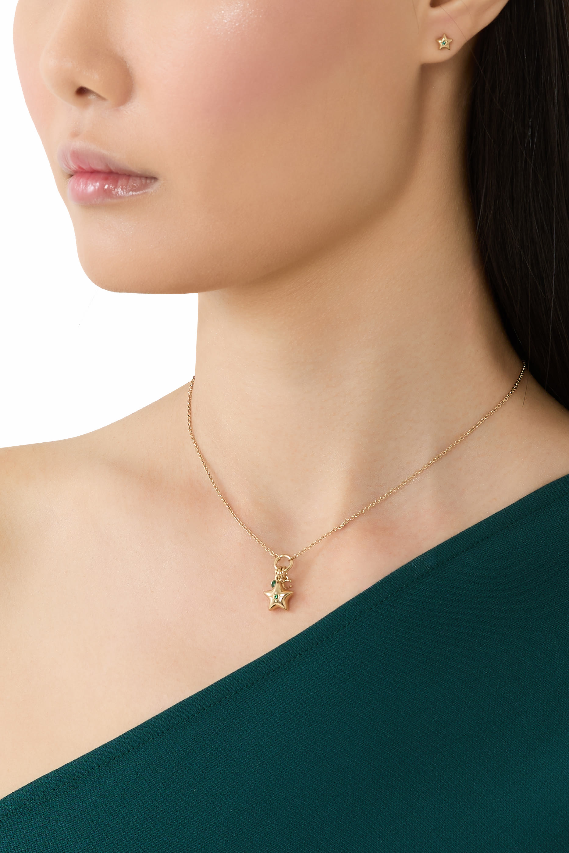 Star Pendant Necklace & Earrings Set 