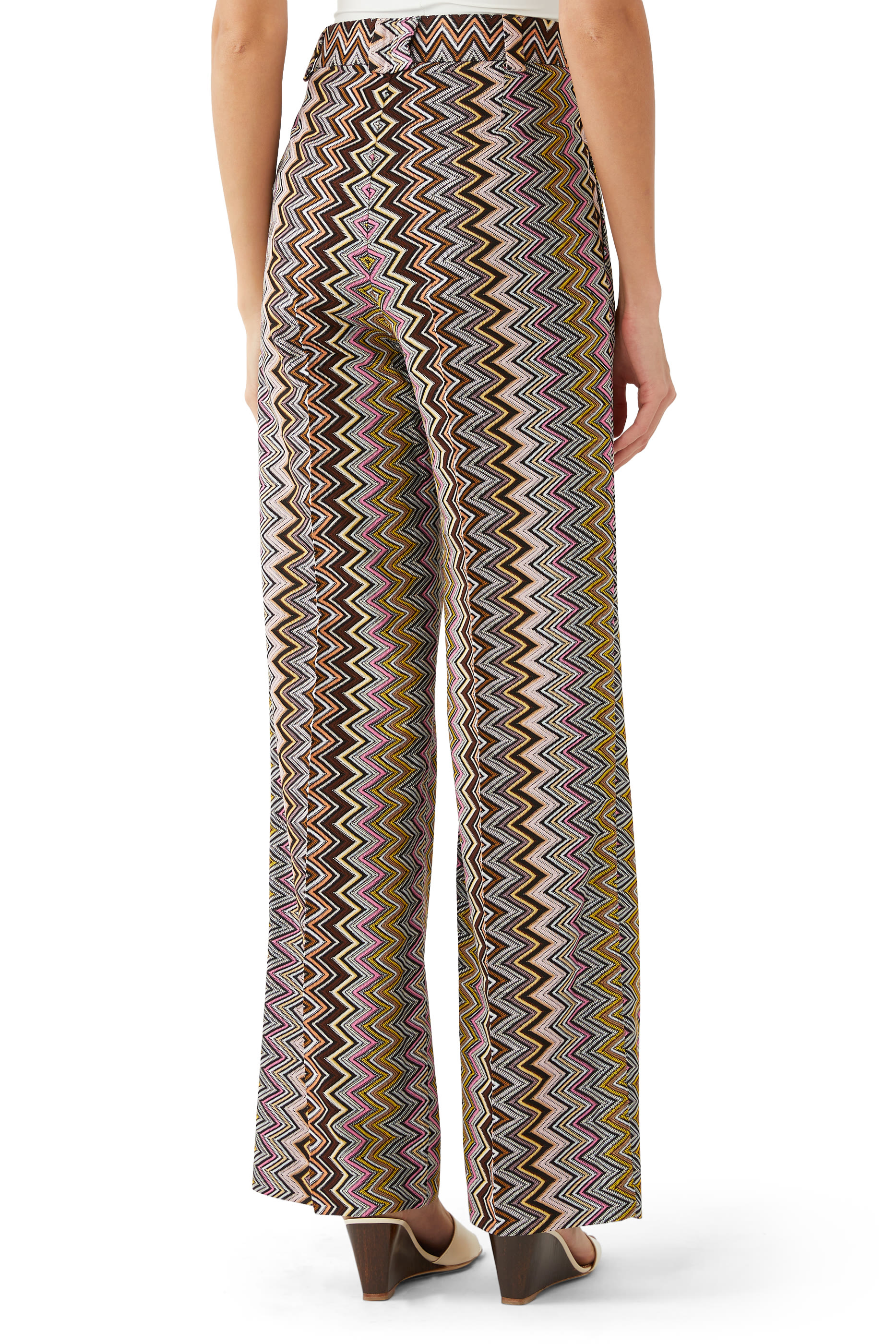 Zigzag Raschel Wide Pants