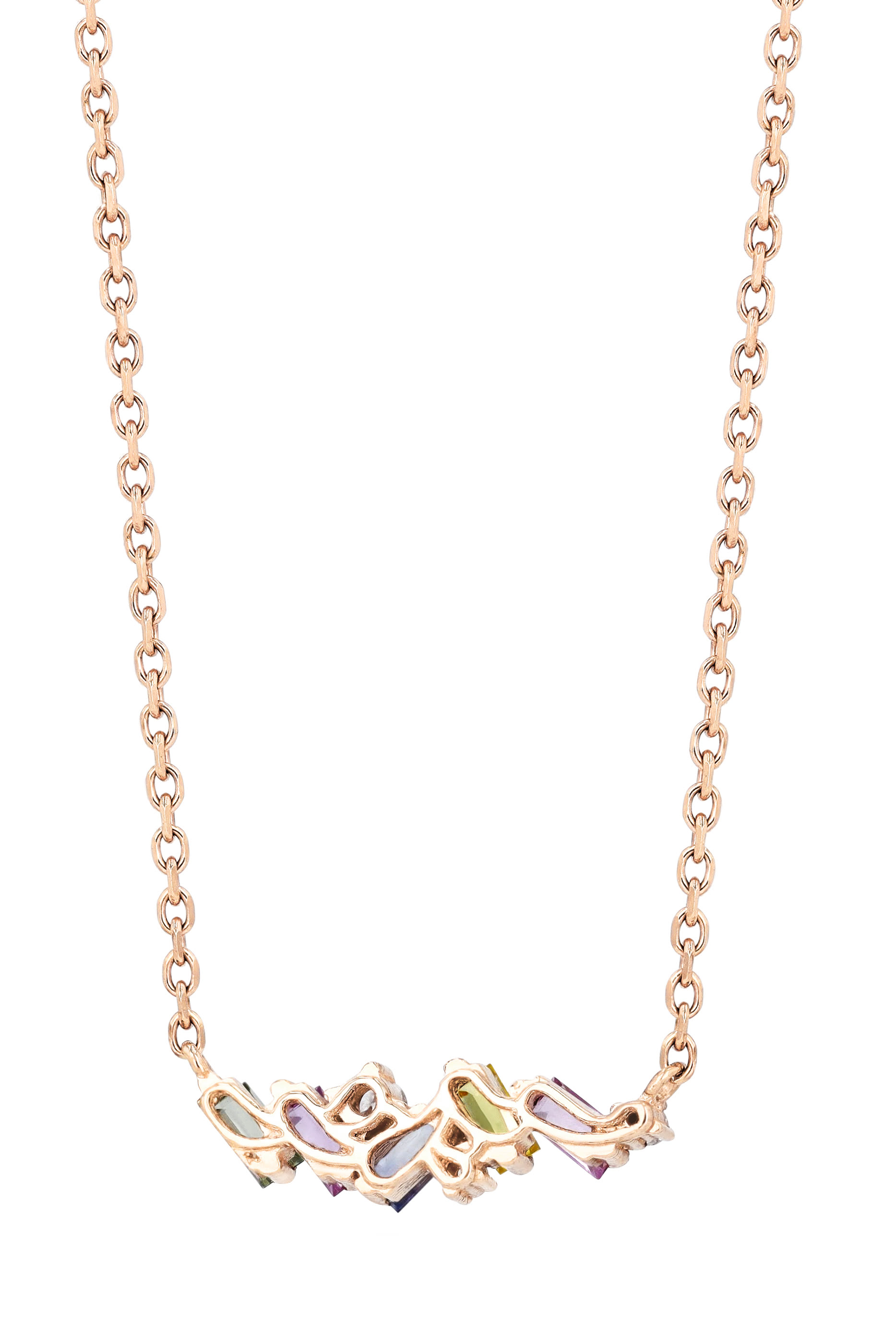 Multi-color Fireworks Sapphire Necklace