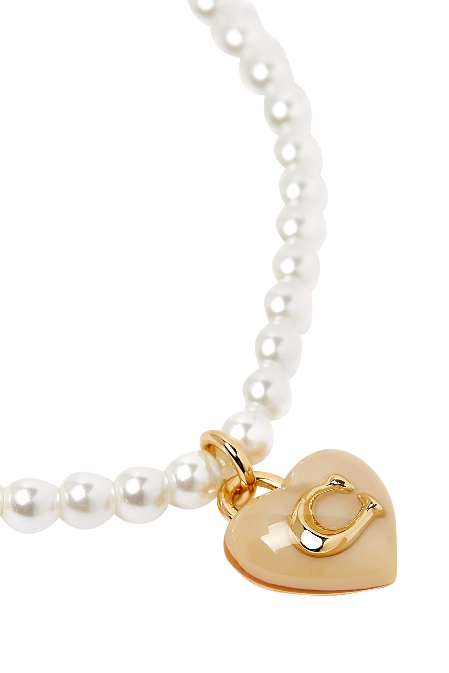 Signature Heart Charm Pearl Bracelet