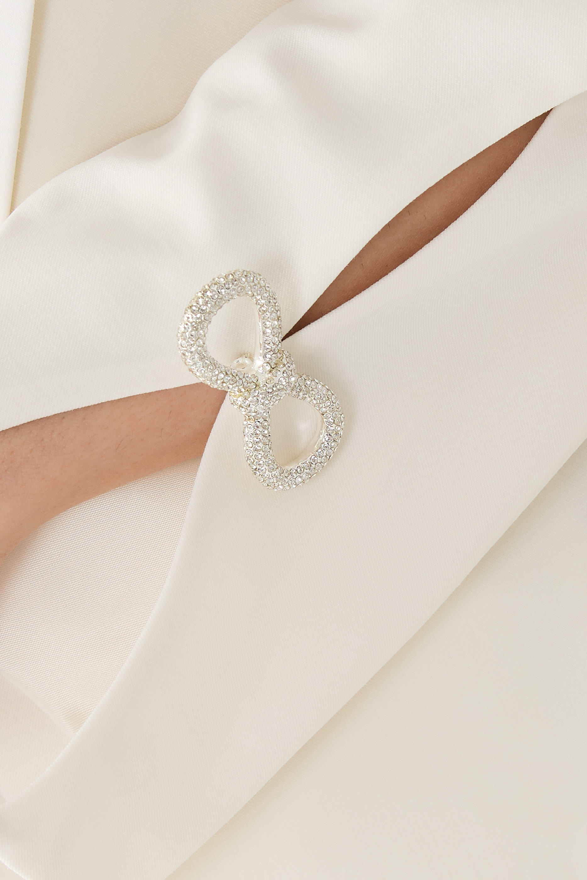 Bow-Embellished Wool Blazer Dress