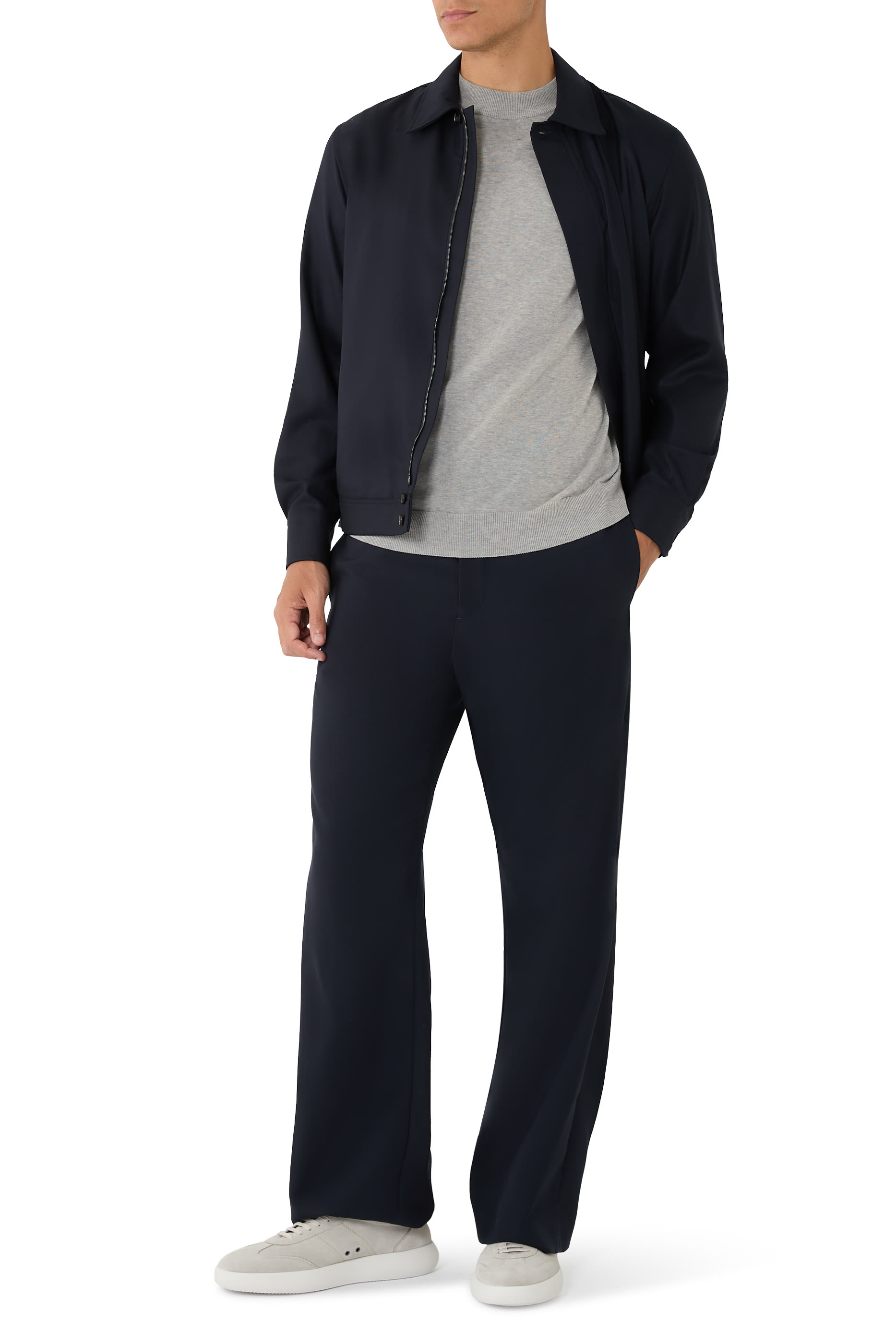 Collared Long Sleeve Blouson