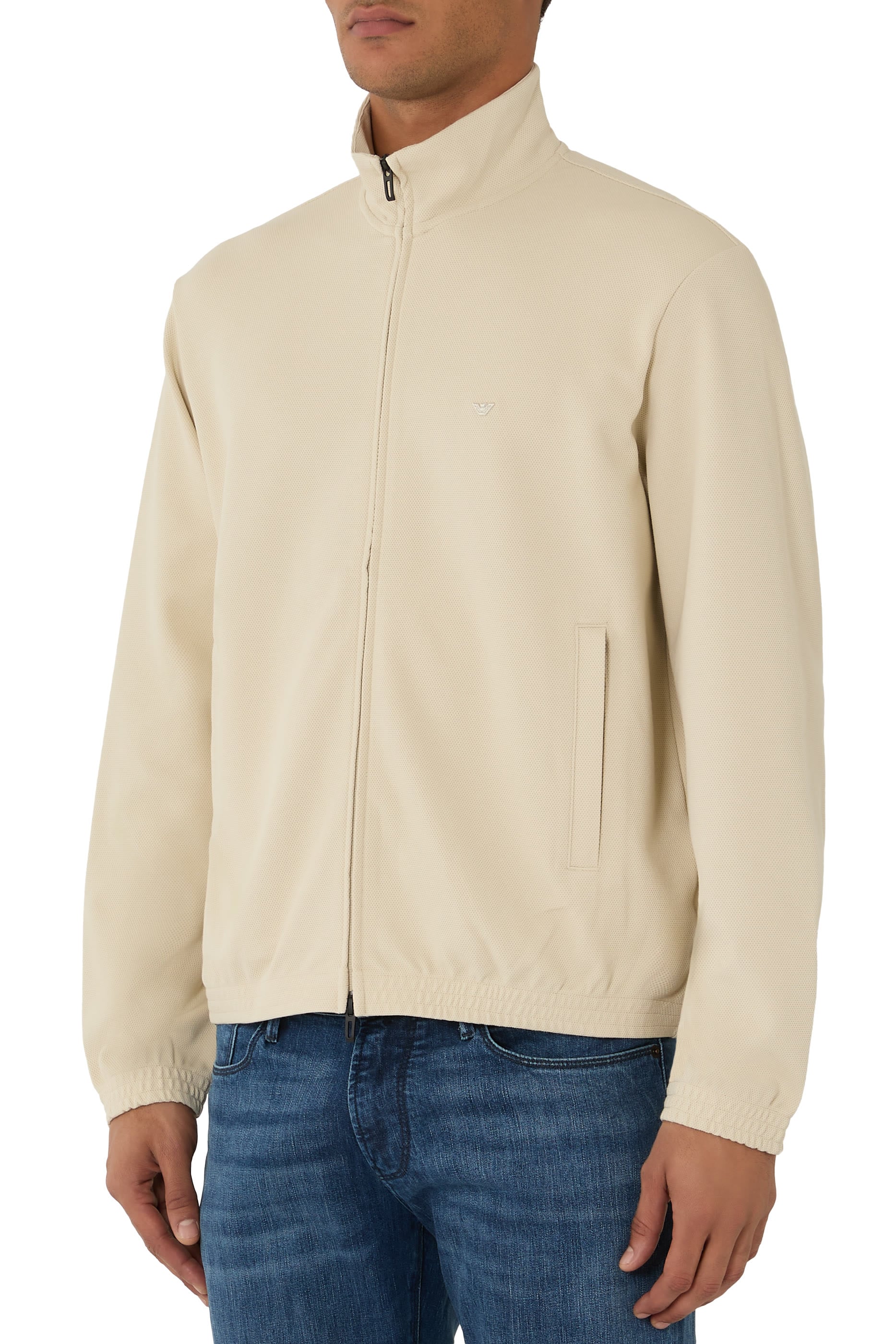 Micro Eagle Logo Full-Zip Sweatshirt 