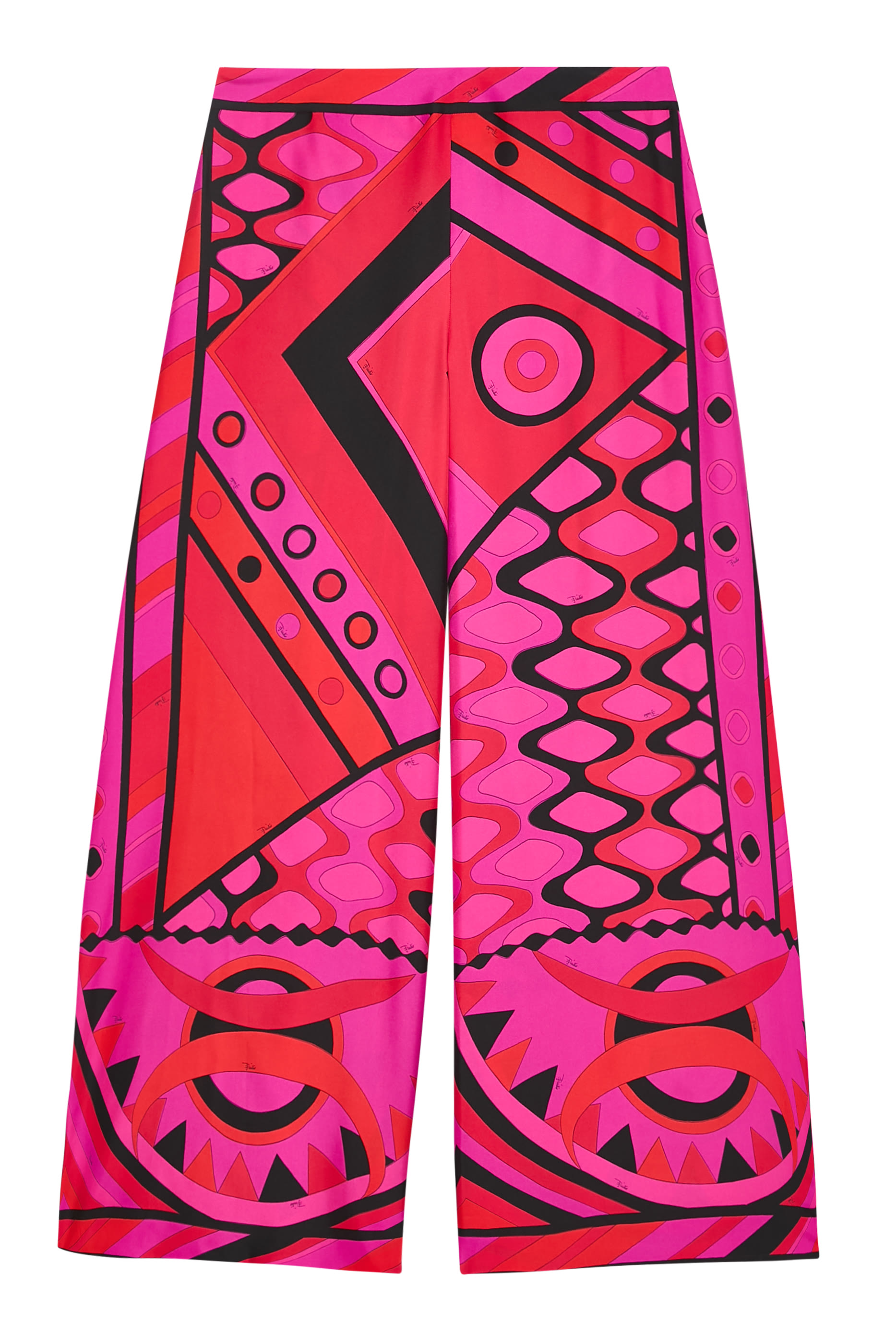 Printed Wide-Leg Pants