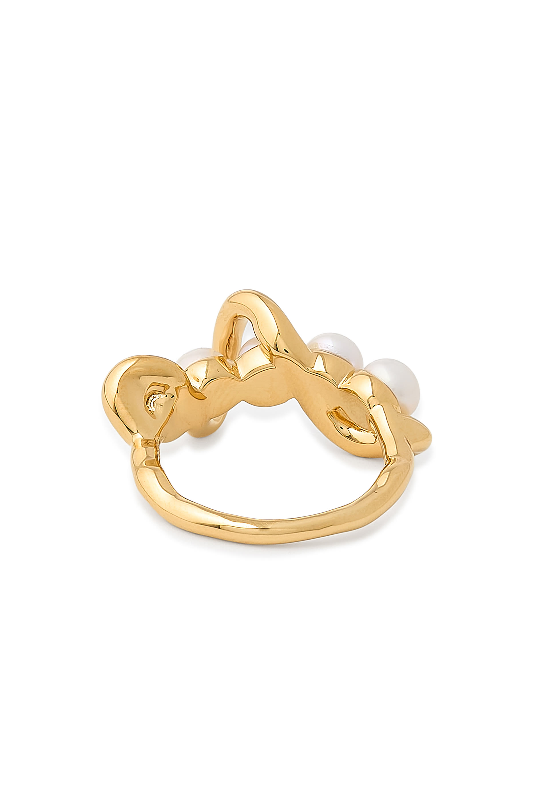 Molten Pearl Twisted Stacking Ring