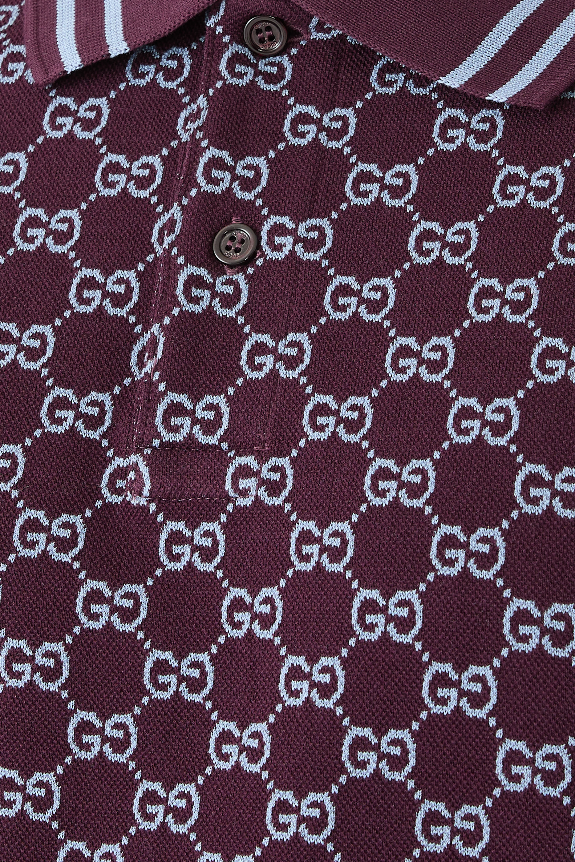 GG Cotton Piquet Jacquard Polo Shirt