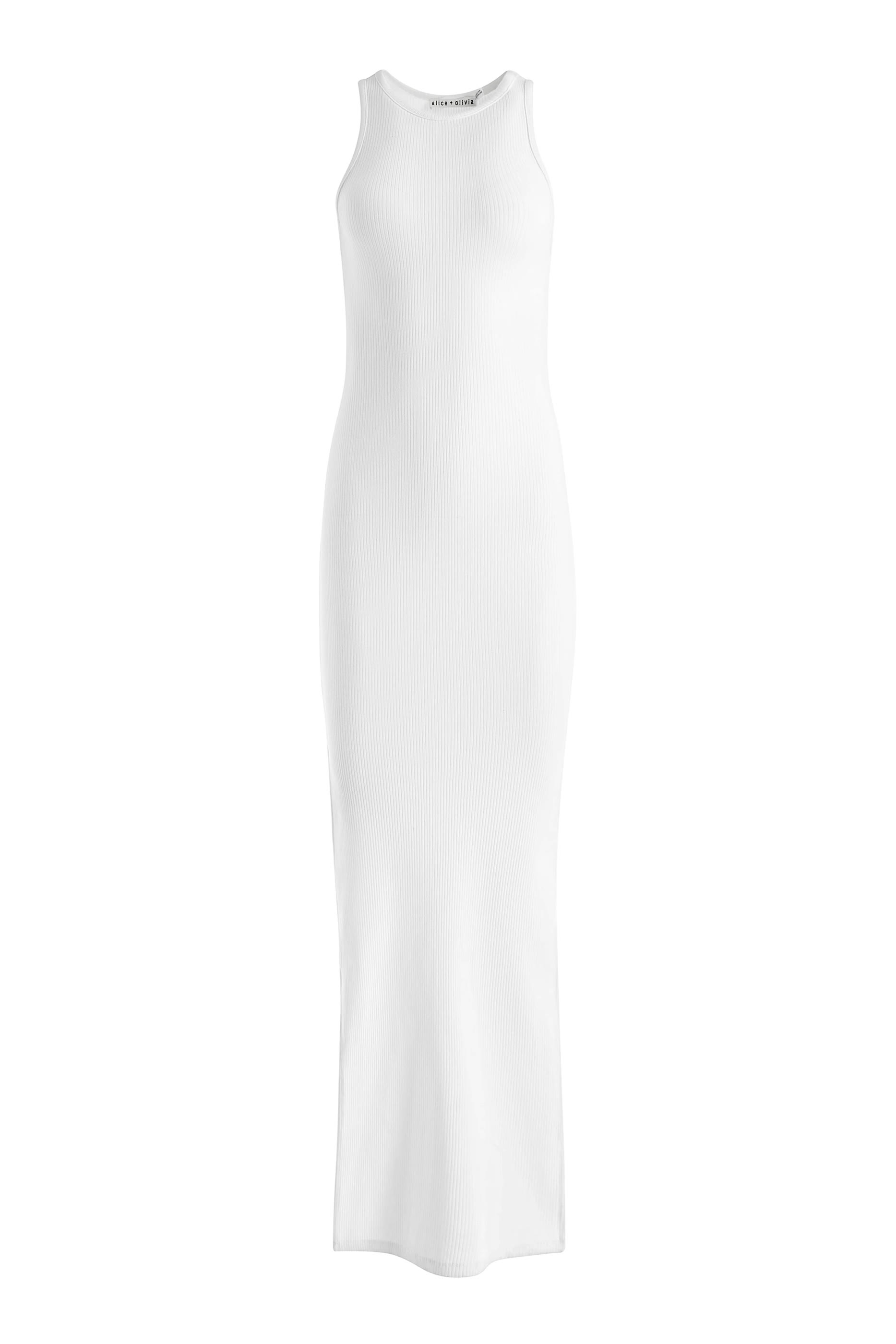 Pania Racerback Ribbed Side Slit Maxi Dress