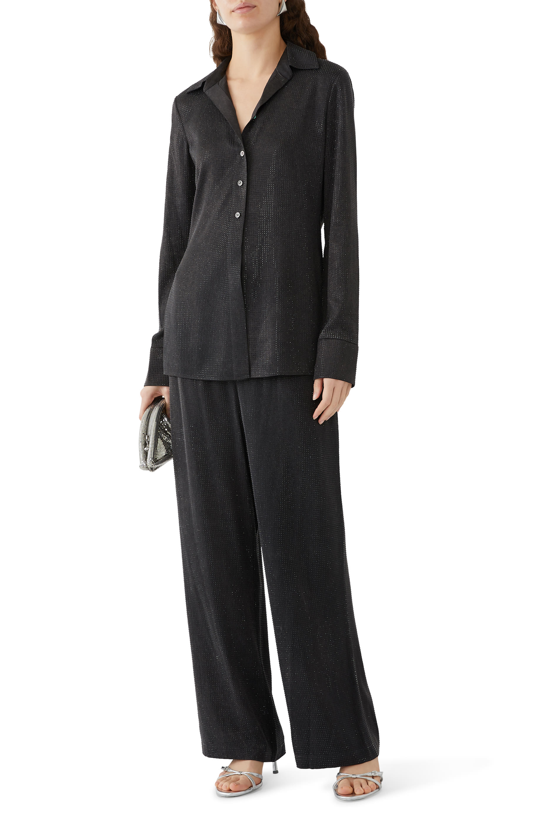 Crystal Hotfix Slim-Fit Shirt