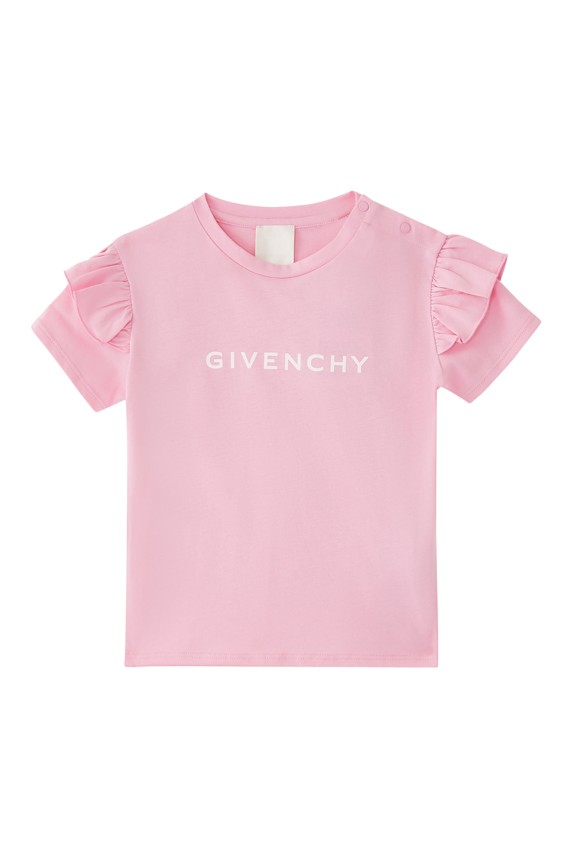 Kids Frill Sleeve Logo T-Shirt