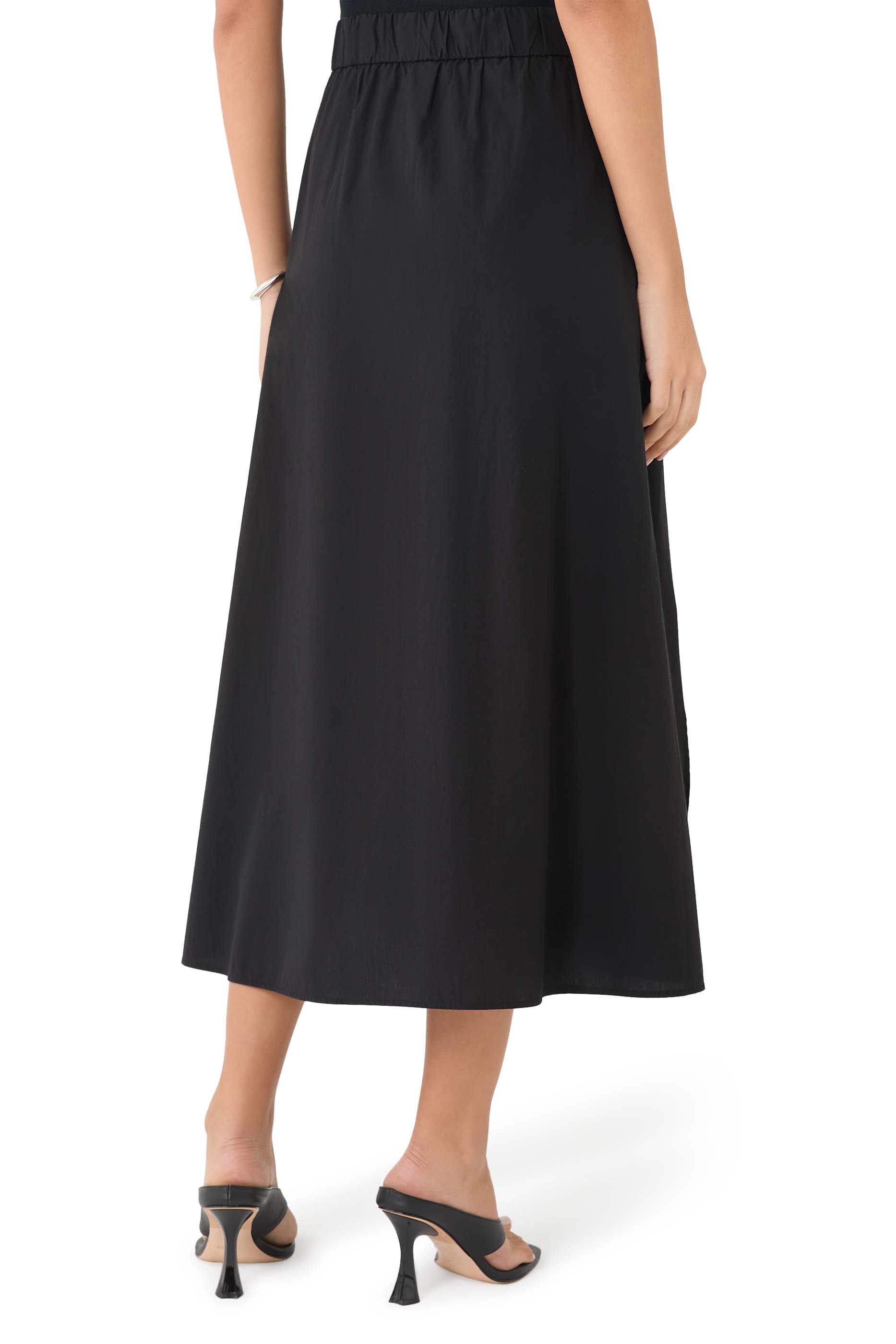 Washed Organic Cotton Poplin A-Line Skirt