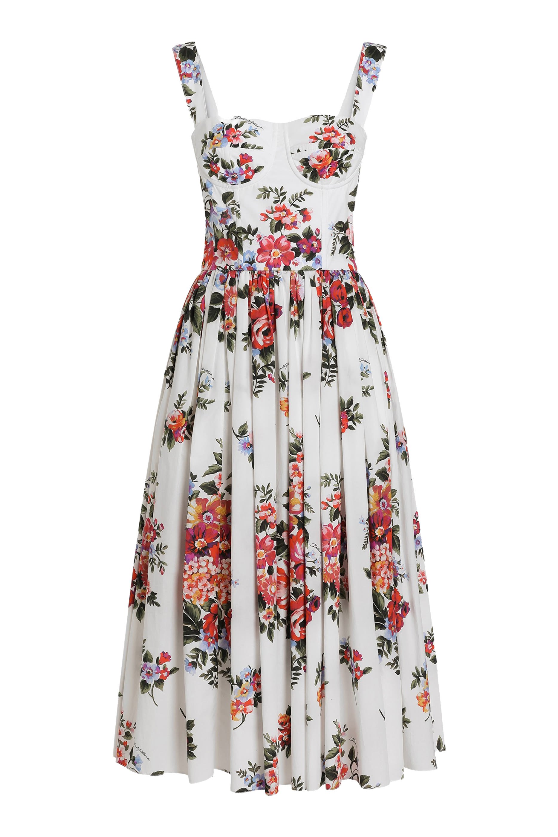 Floral-Print Midi Dress