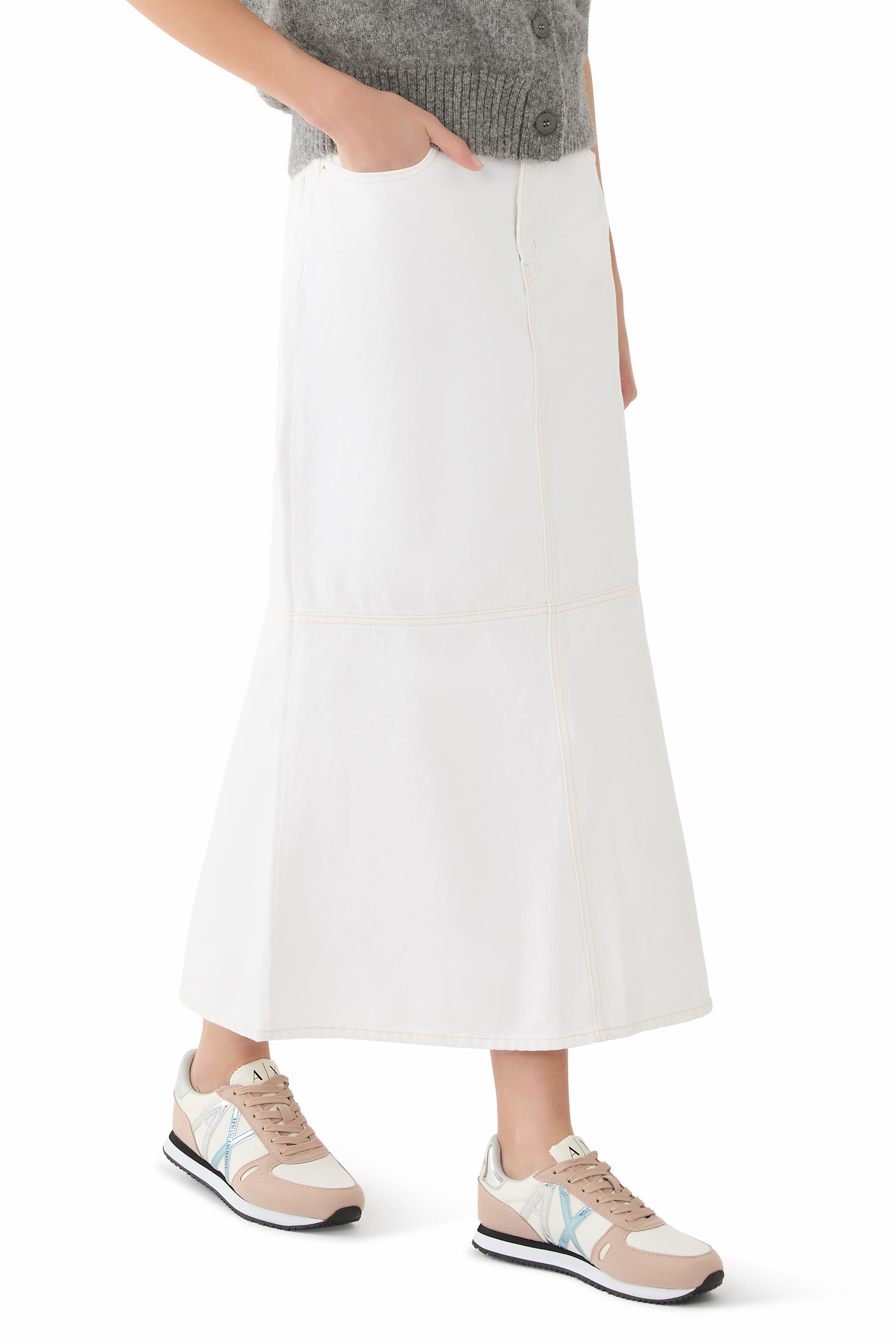 Logo Microfiber Sneakers