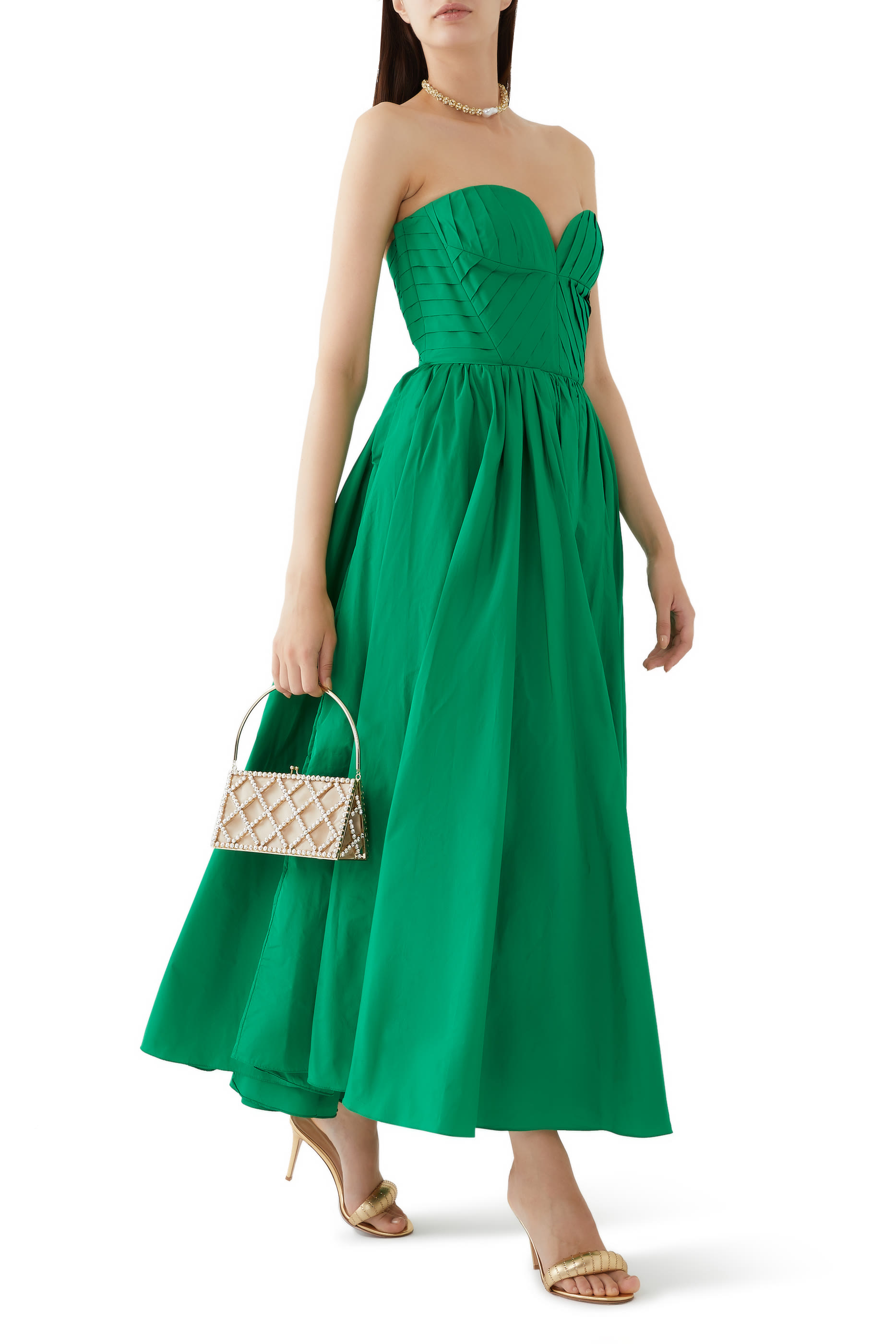 Heart-Shaped Taffeta Gown