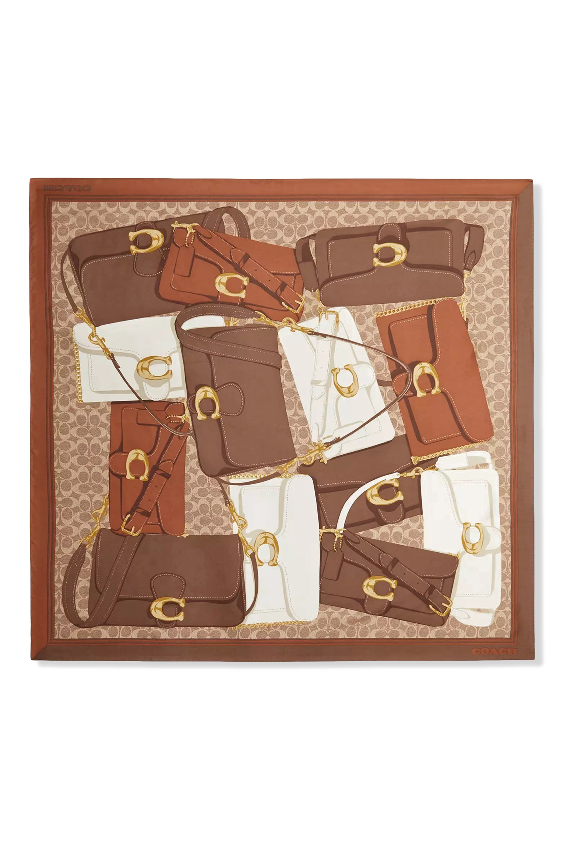 Tabby-Print Square Silk Scarf