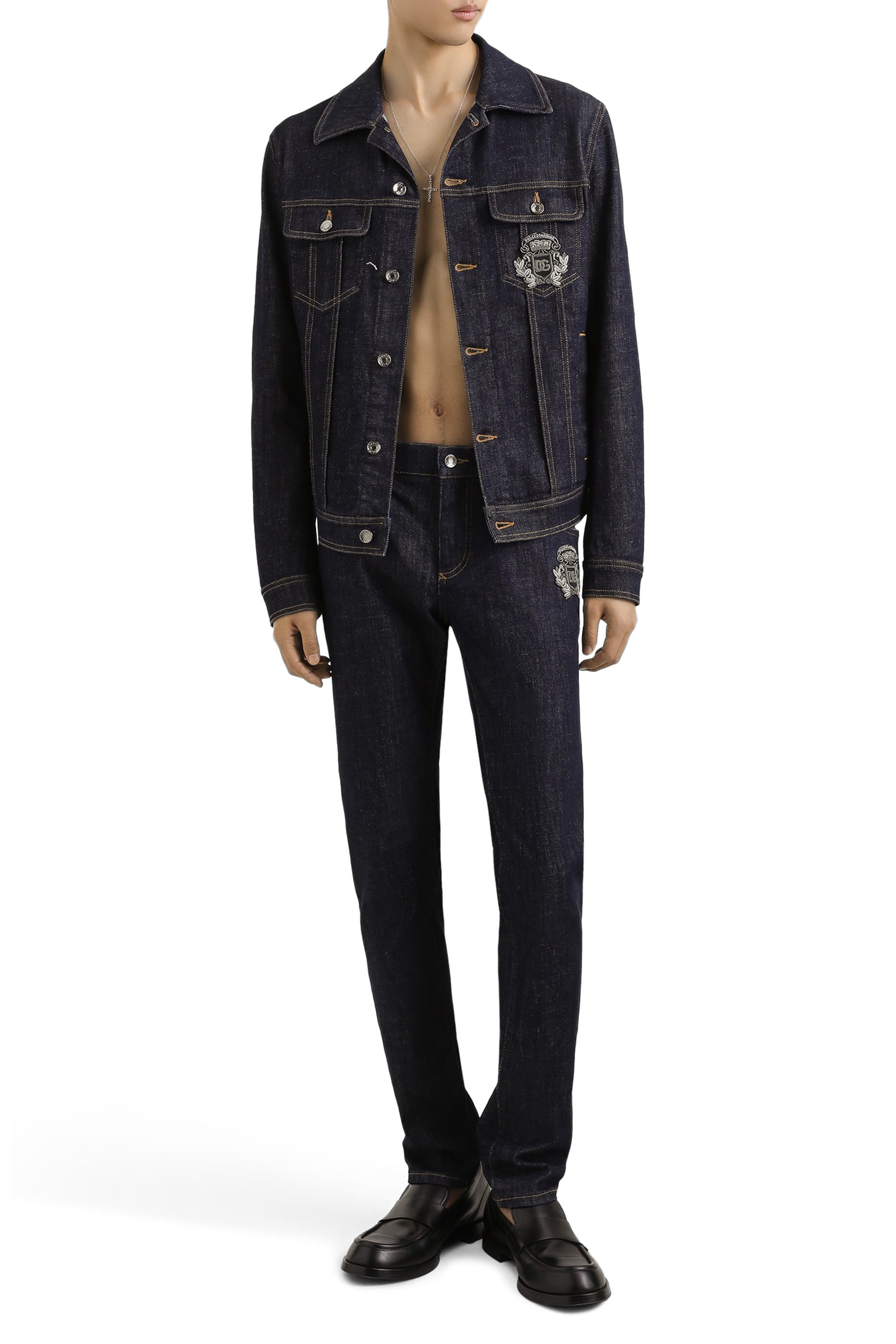 Logo Patch Cotton Denim Jacket