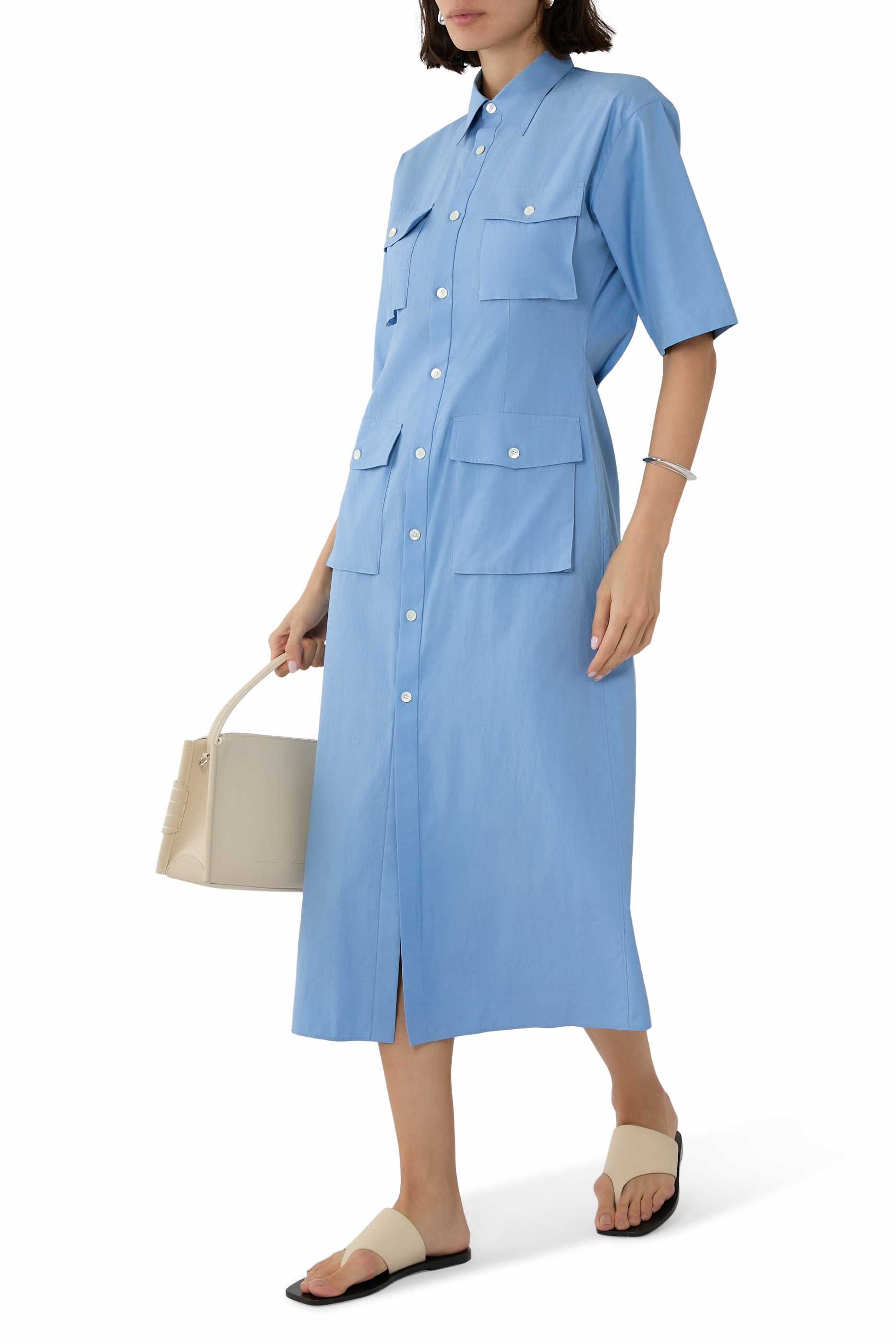 Washed Finx Twill Shirt Dress 