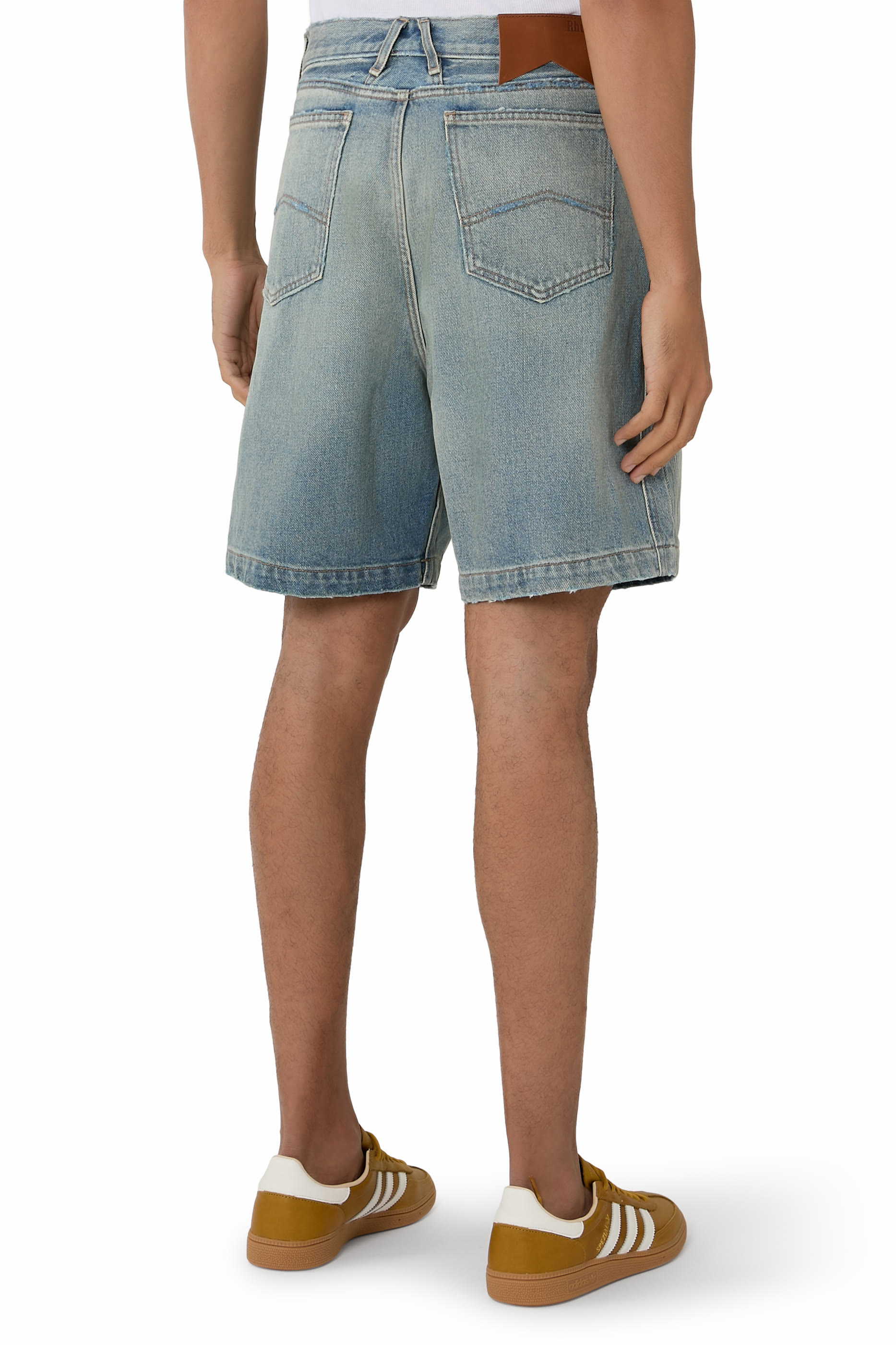 Boxy Traxedo Denim Shorts
