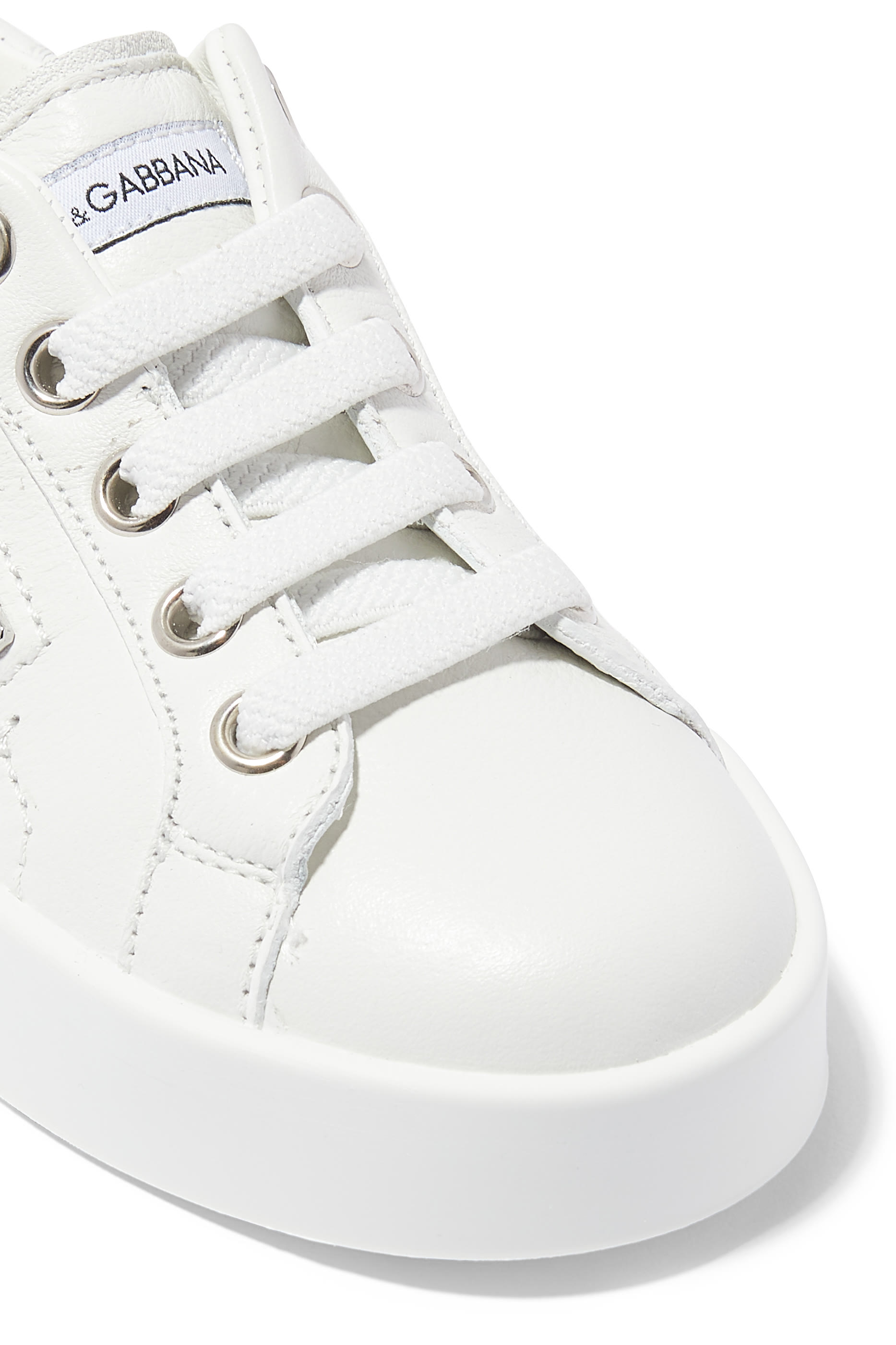 Kids Logo-Plaque Low-Top Sneakers