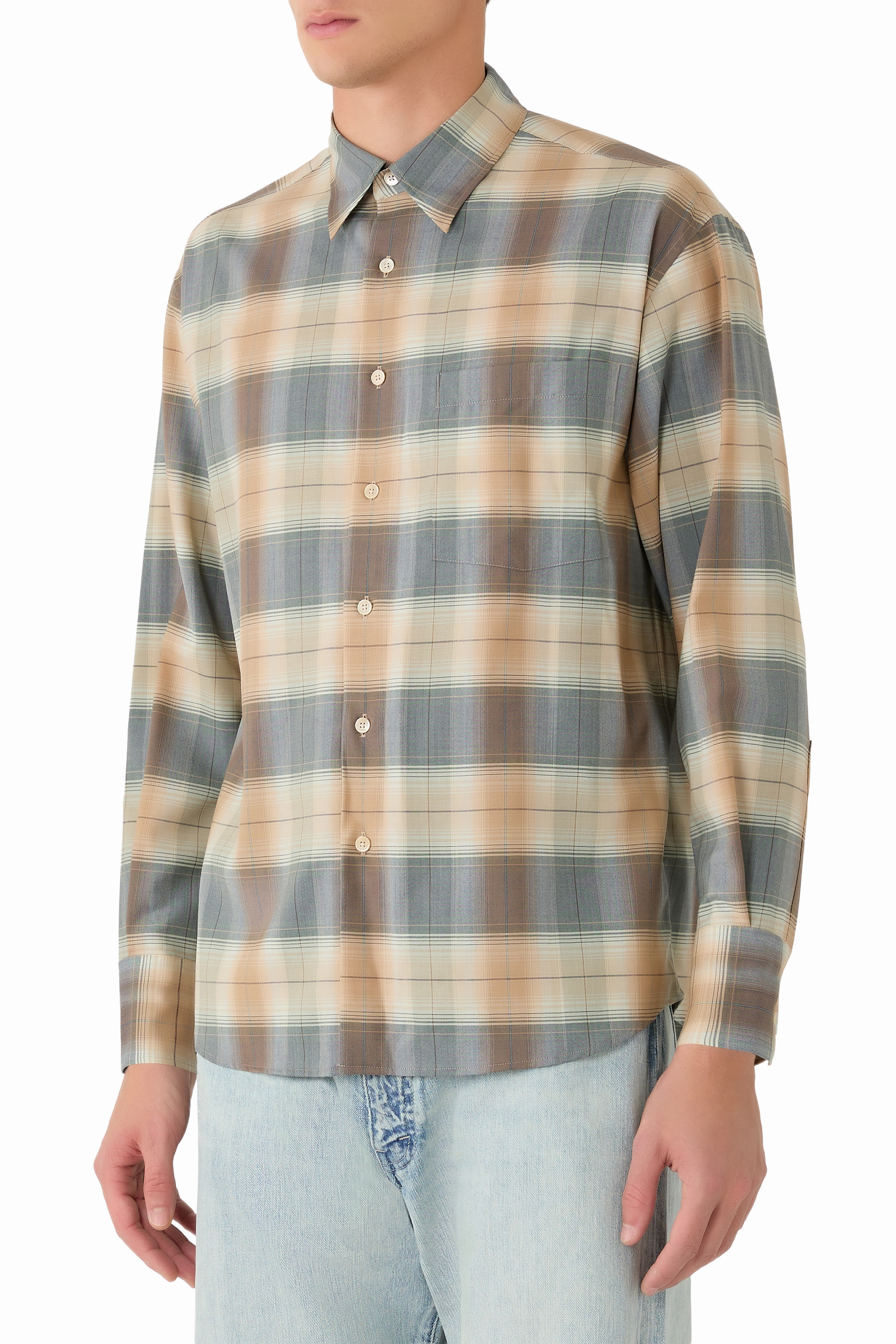 Super Light Wool Check Shirt