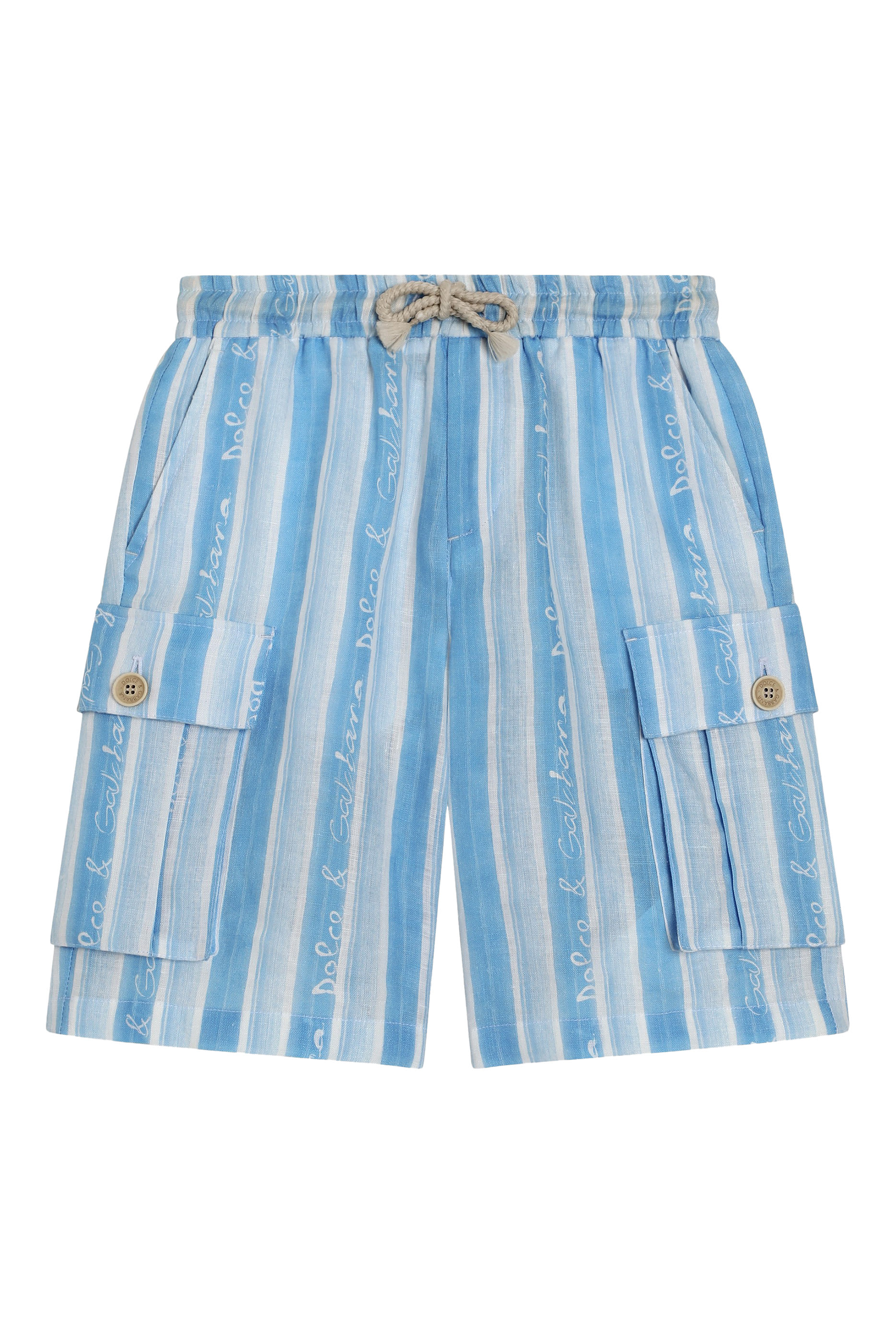 Kids Striped Logo Shorts