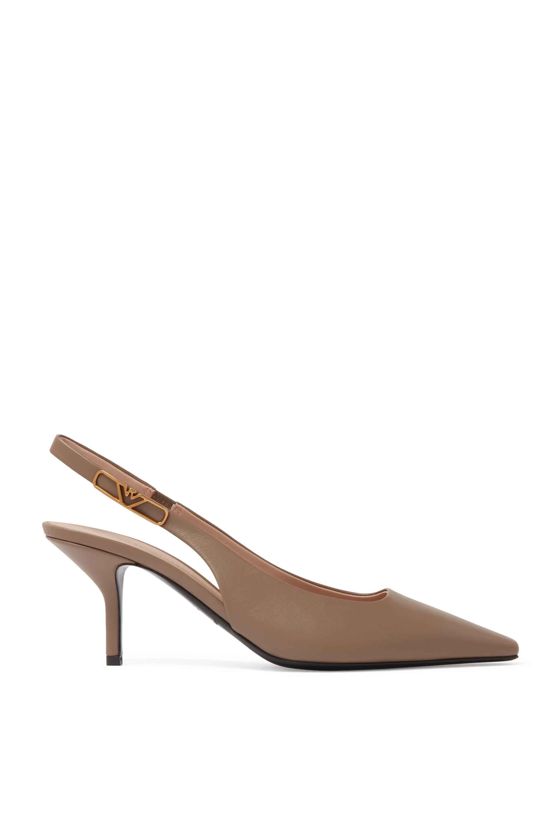Eagle Logo 65 Nappa-Leather Slingback Pumps