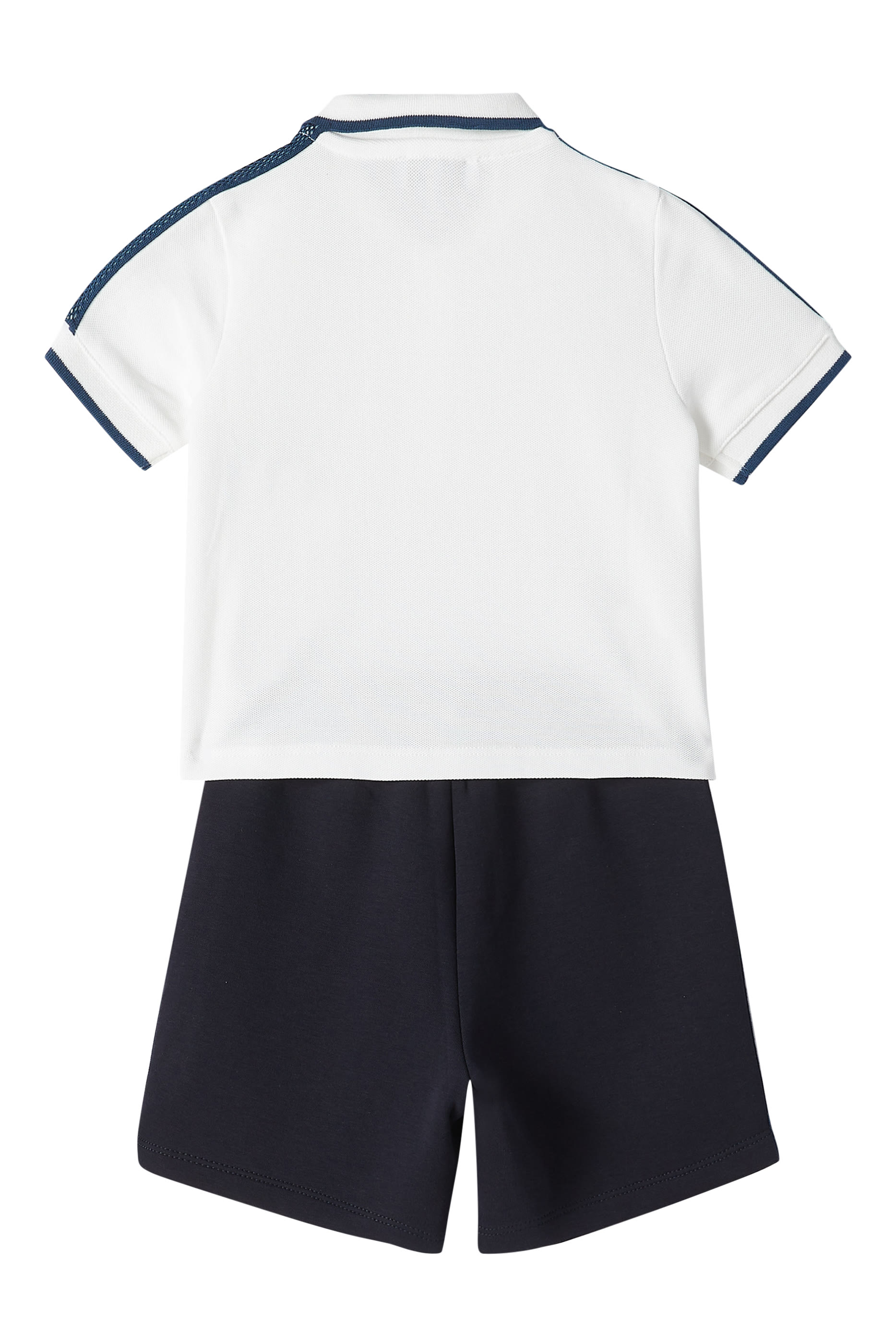 Kids Logo Tape Polo Shirt & Bermuda Shorts Set