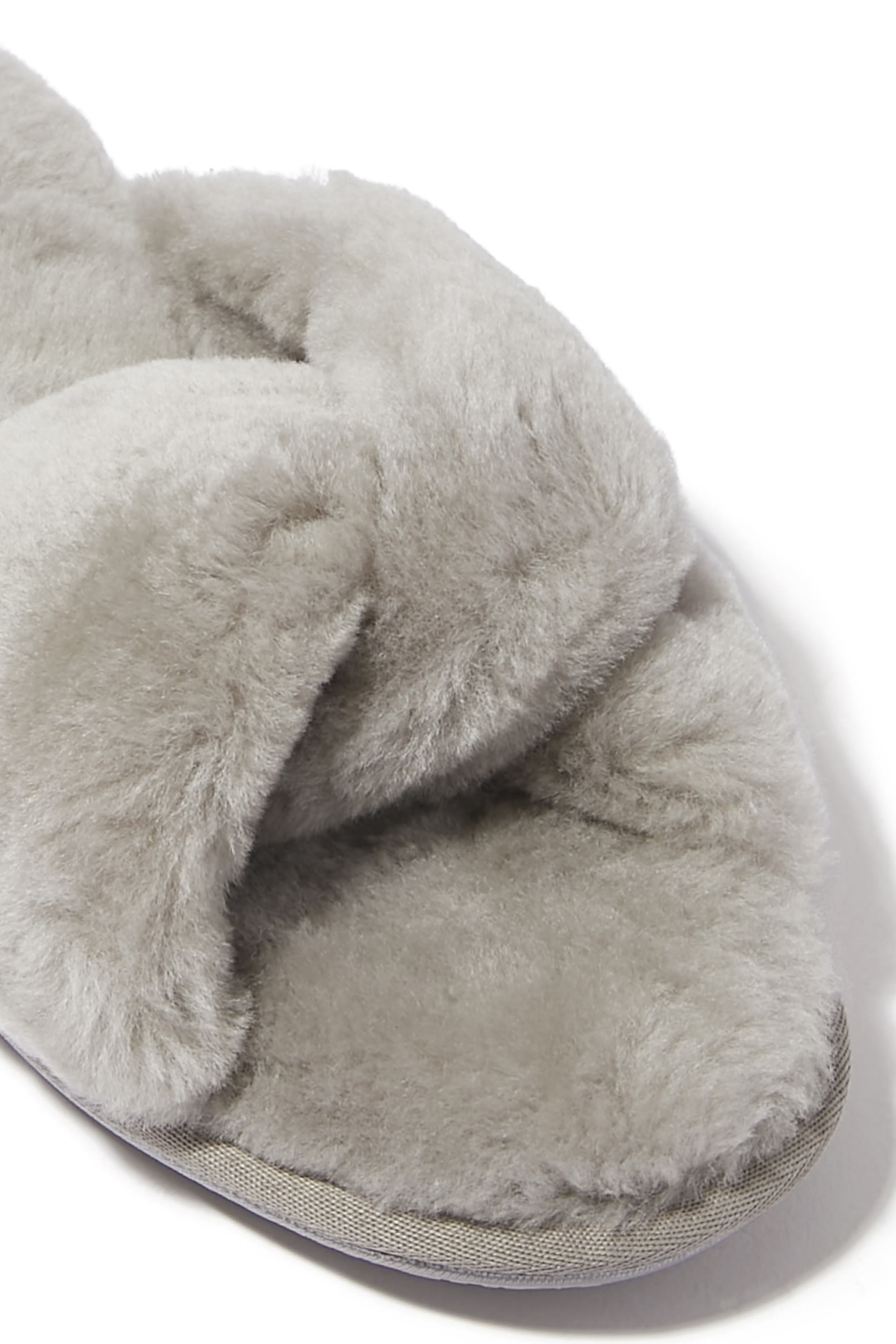Sheepskin Twist Strap Slider Slippers