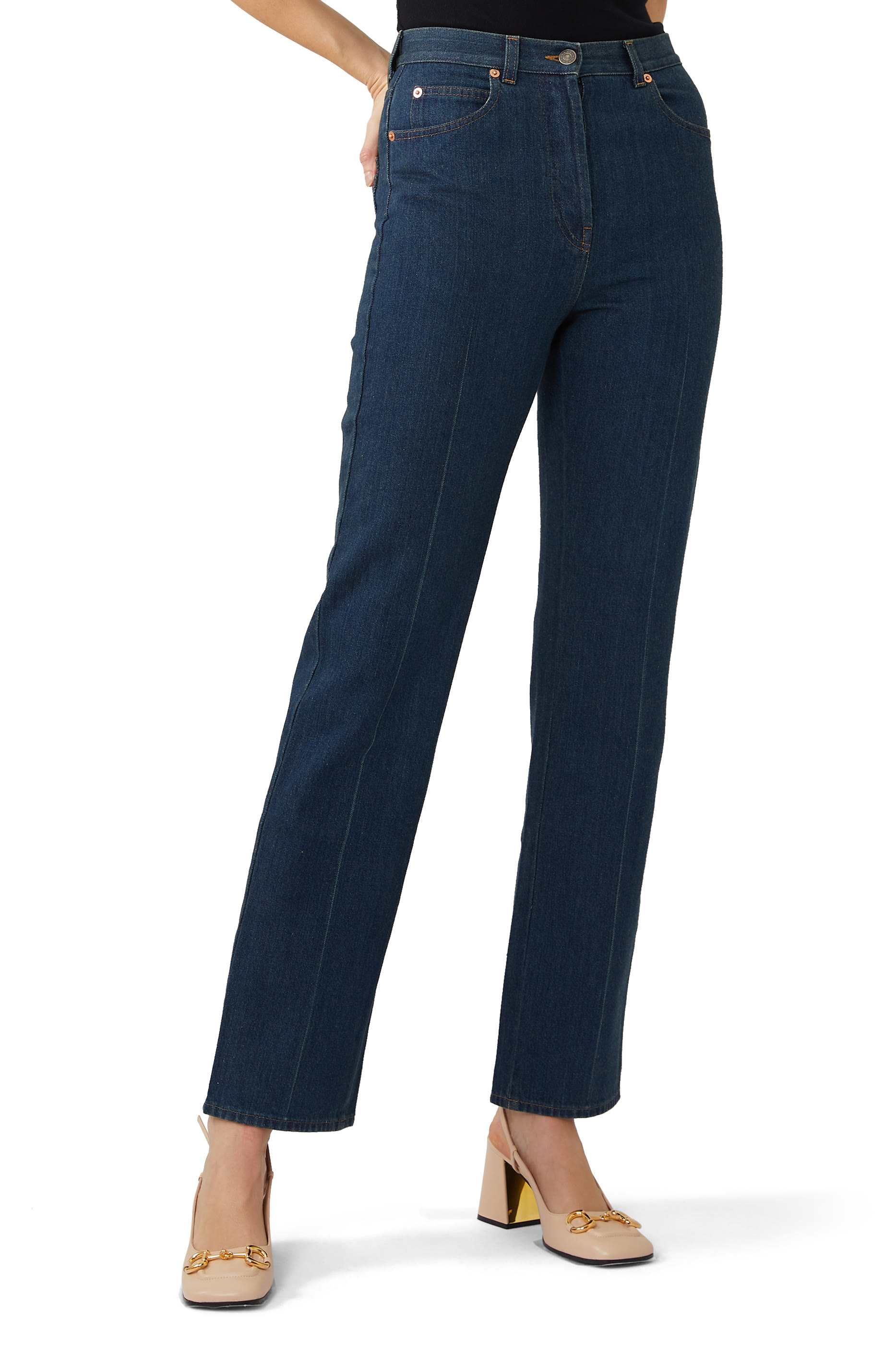 Horse-bit Logo Jeans