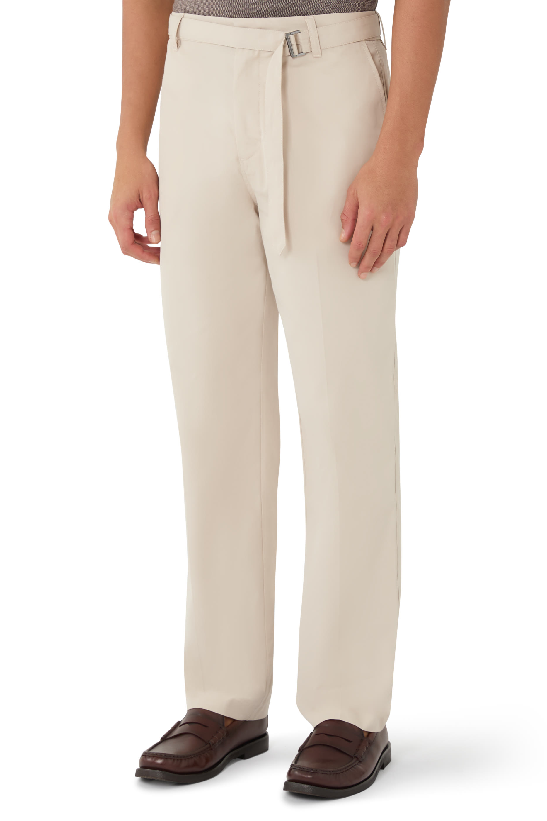Cotton Trousers With Matching Belt