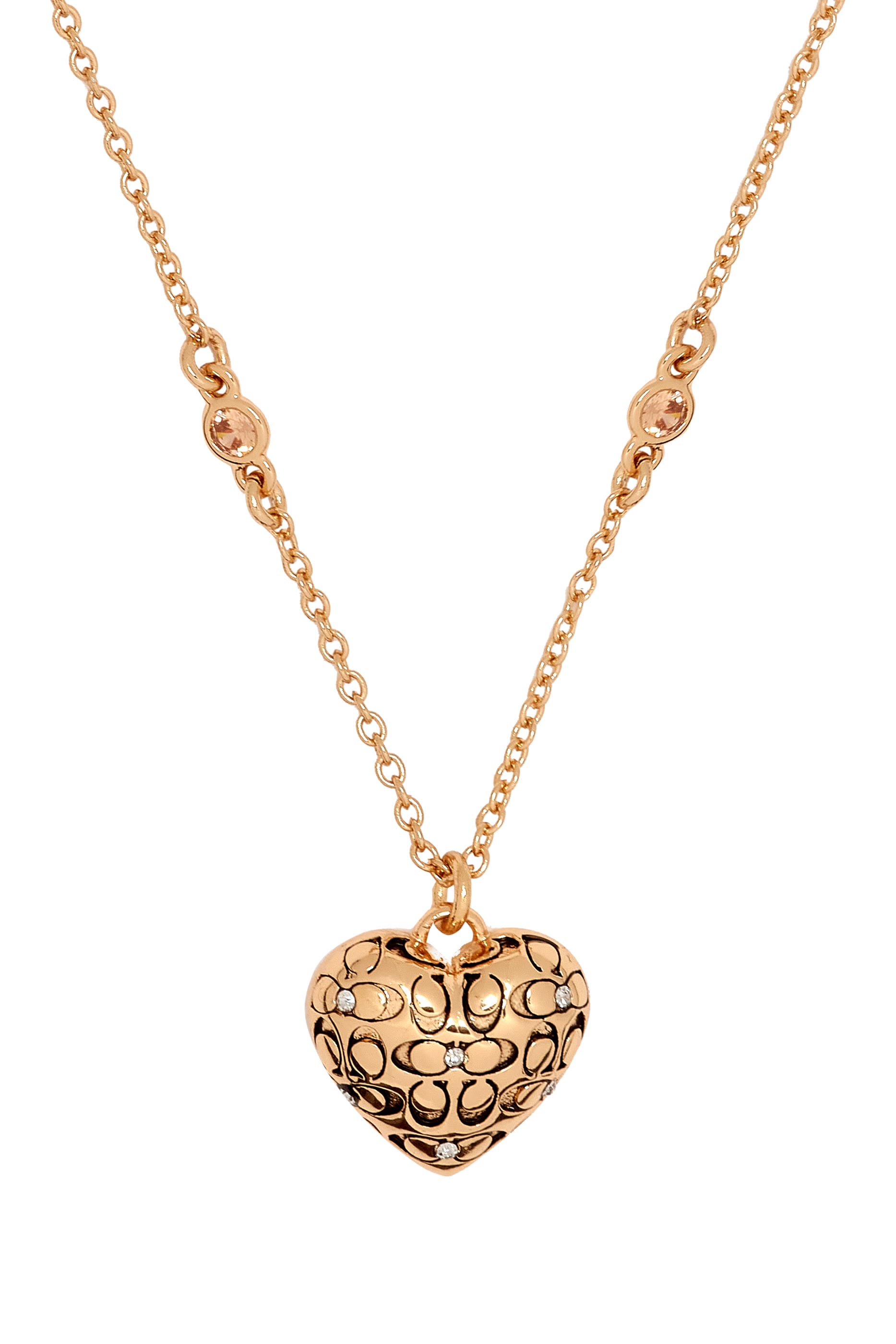 Signature Quilted Heart Locket Necklace