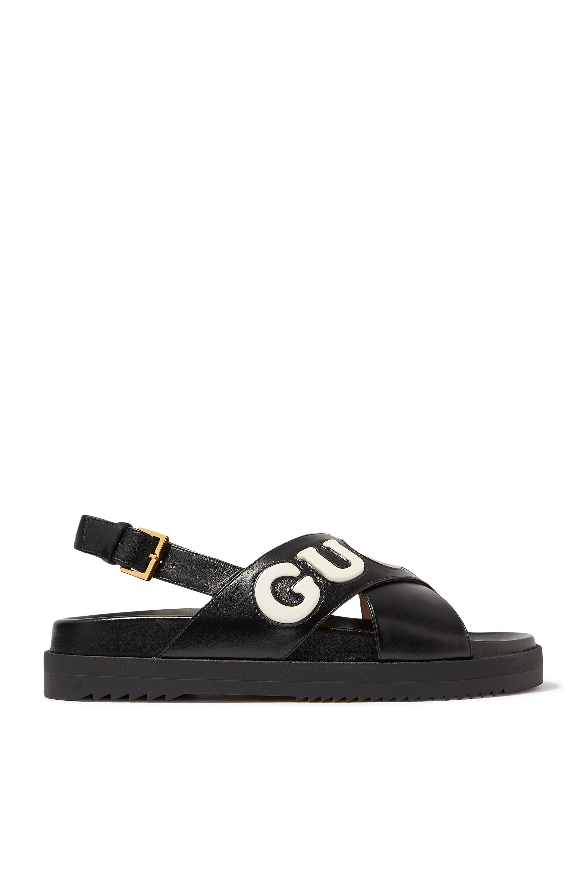 Logo Strap Slingback Sandals