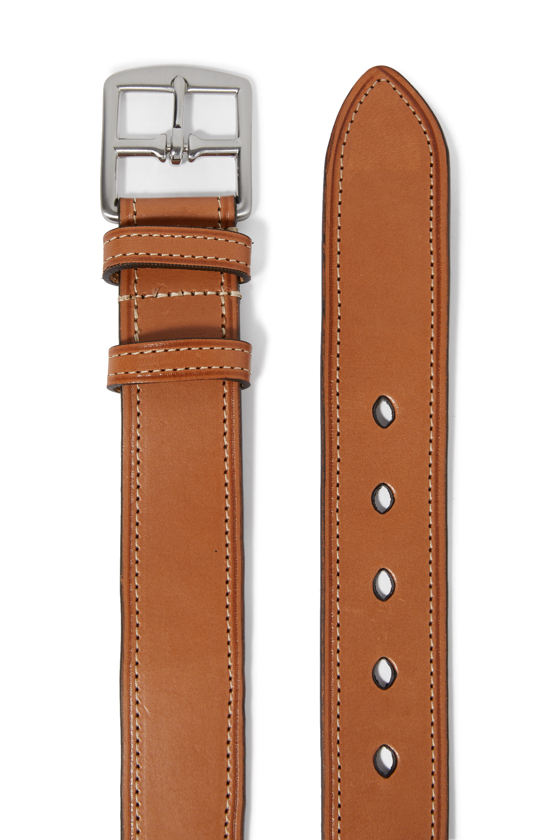 Bridle Stitched Leather Belt