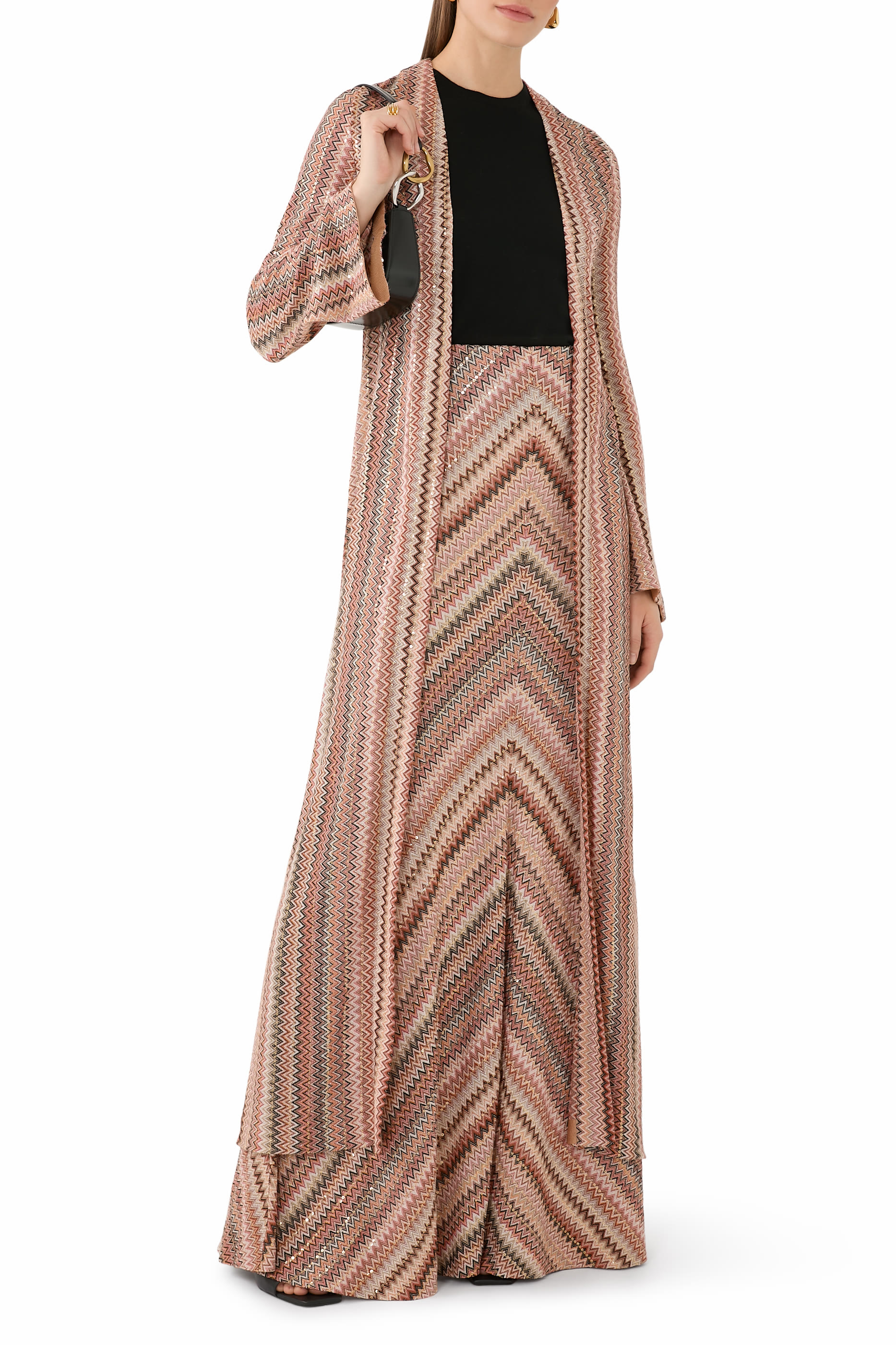 Zigzag Lamé Cardigan