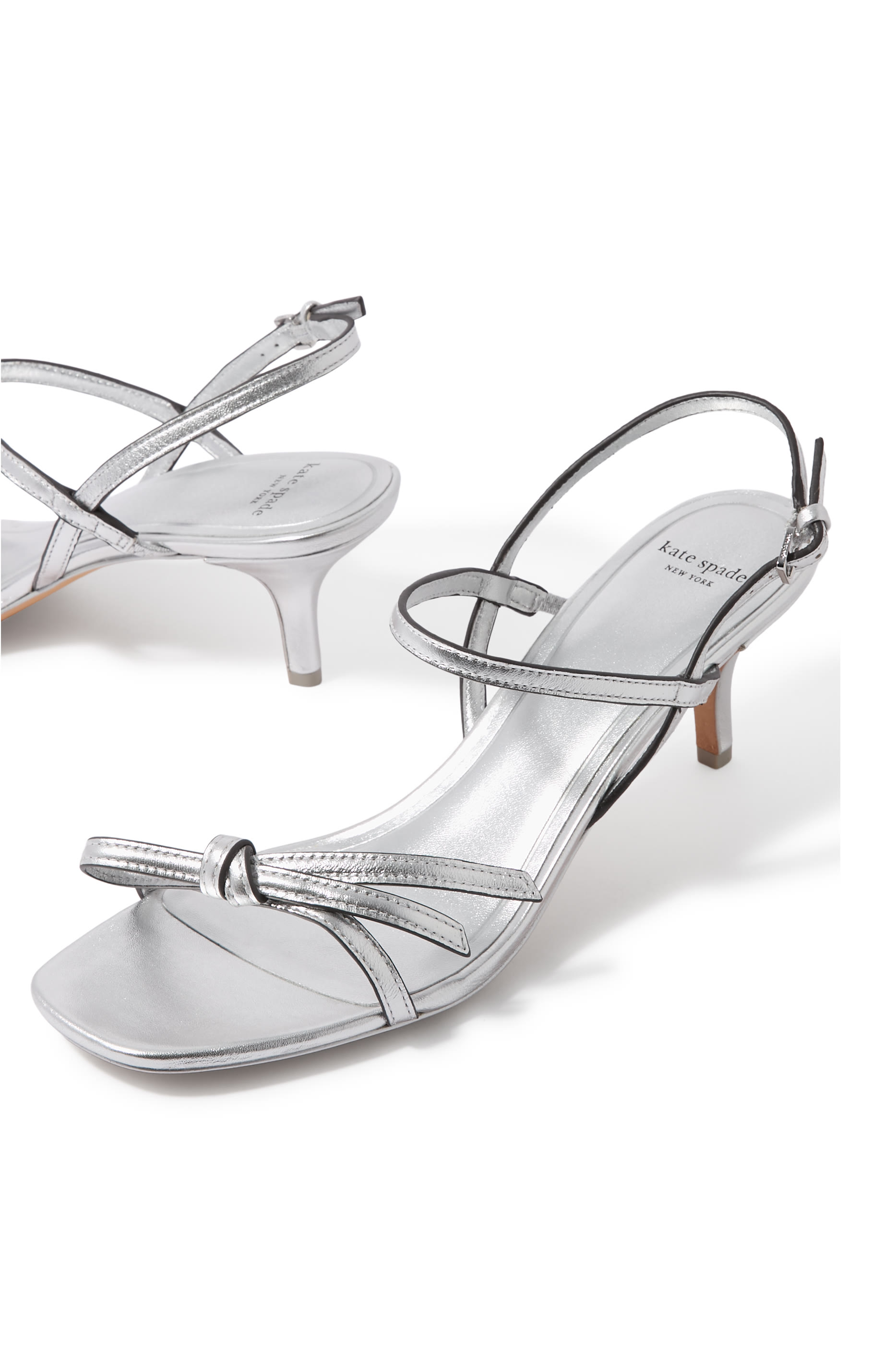 Loop 70 Kitten Heel Metallic Sandals