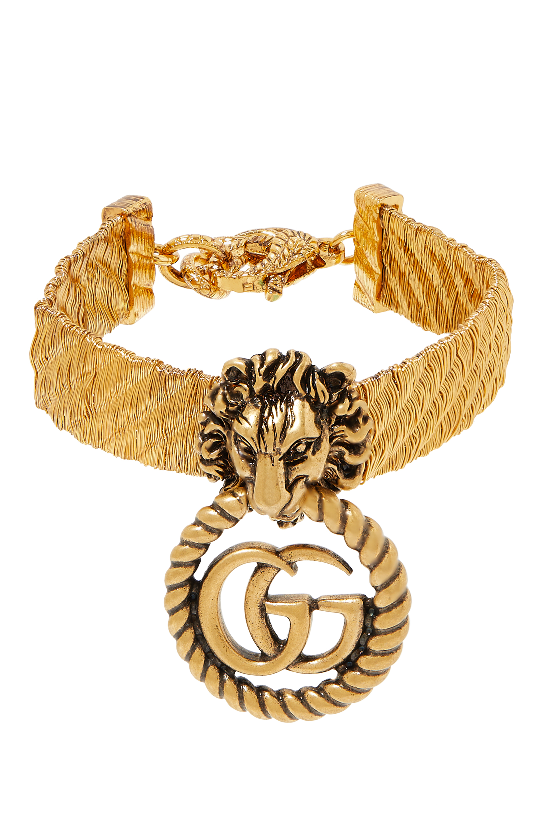 Lion Head Bracelet With Double G