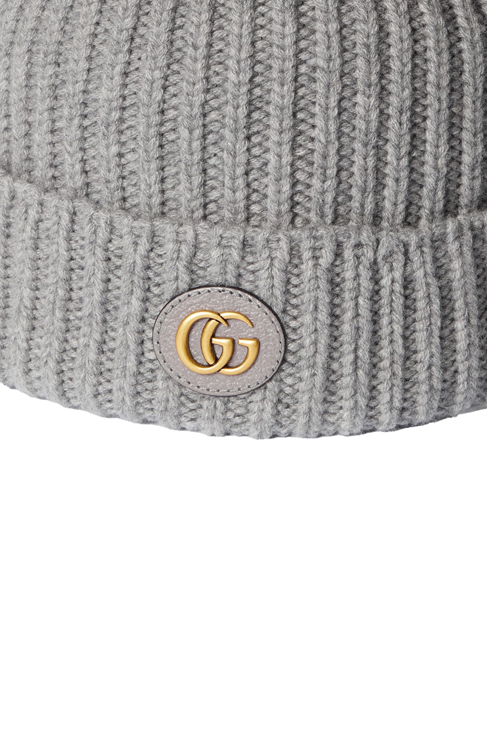 Wool Cashmere Hat with Double G