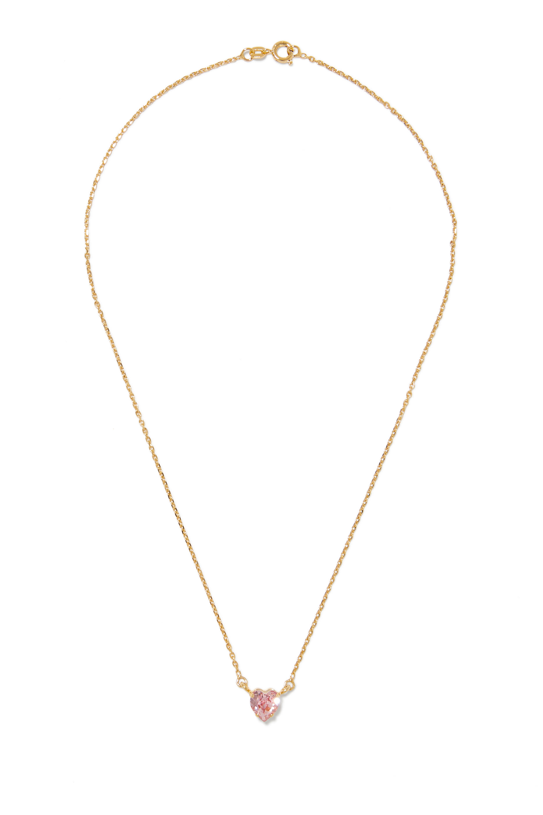 Valentina Heart Necklace,  18K Gold Plated Raw Brass