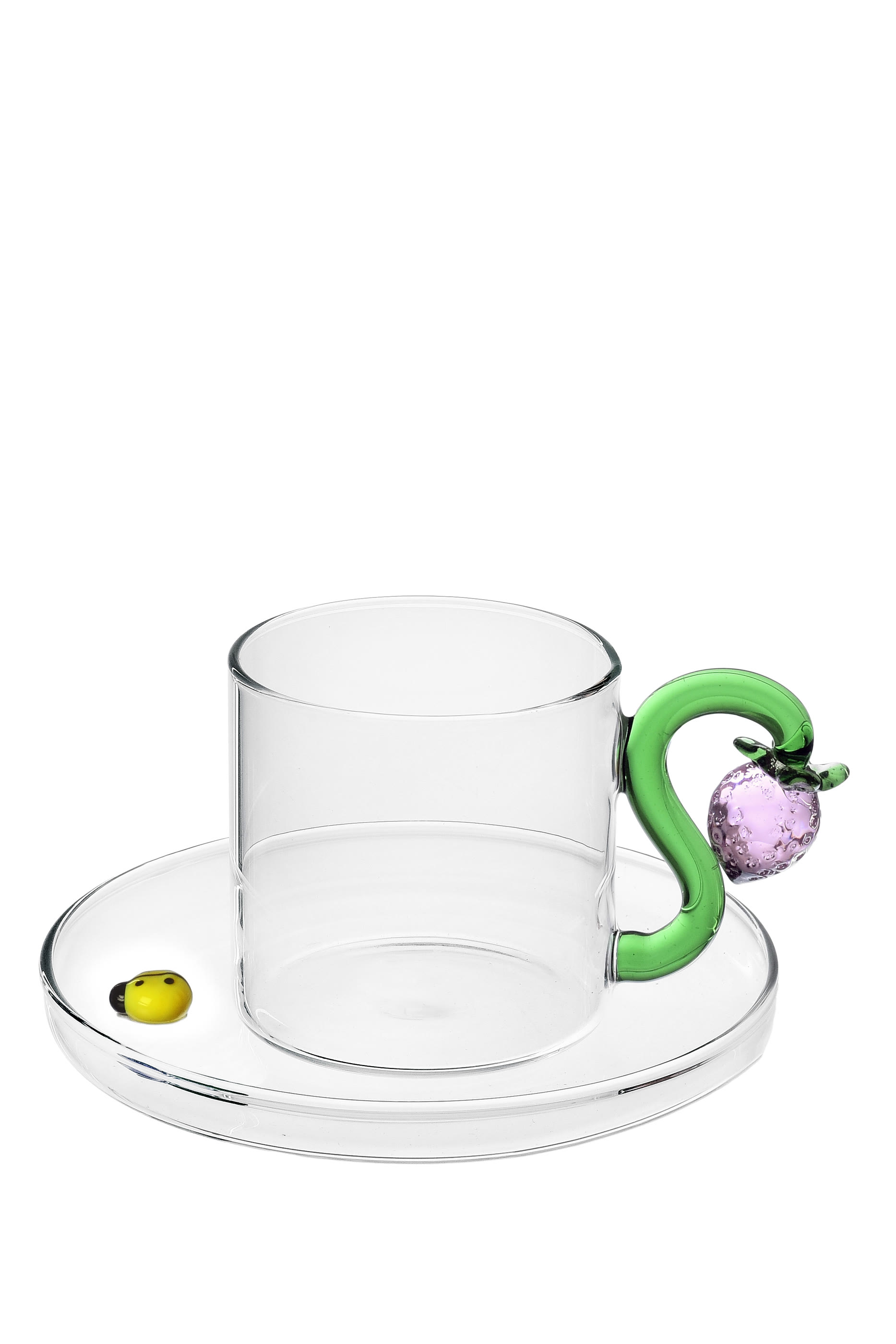 Fruits & Flowers Strawberry Coffee Cup & Saucer