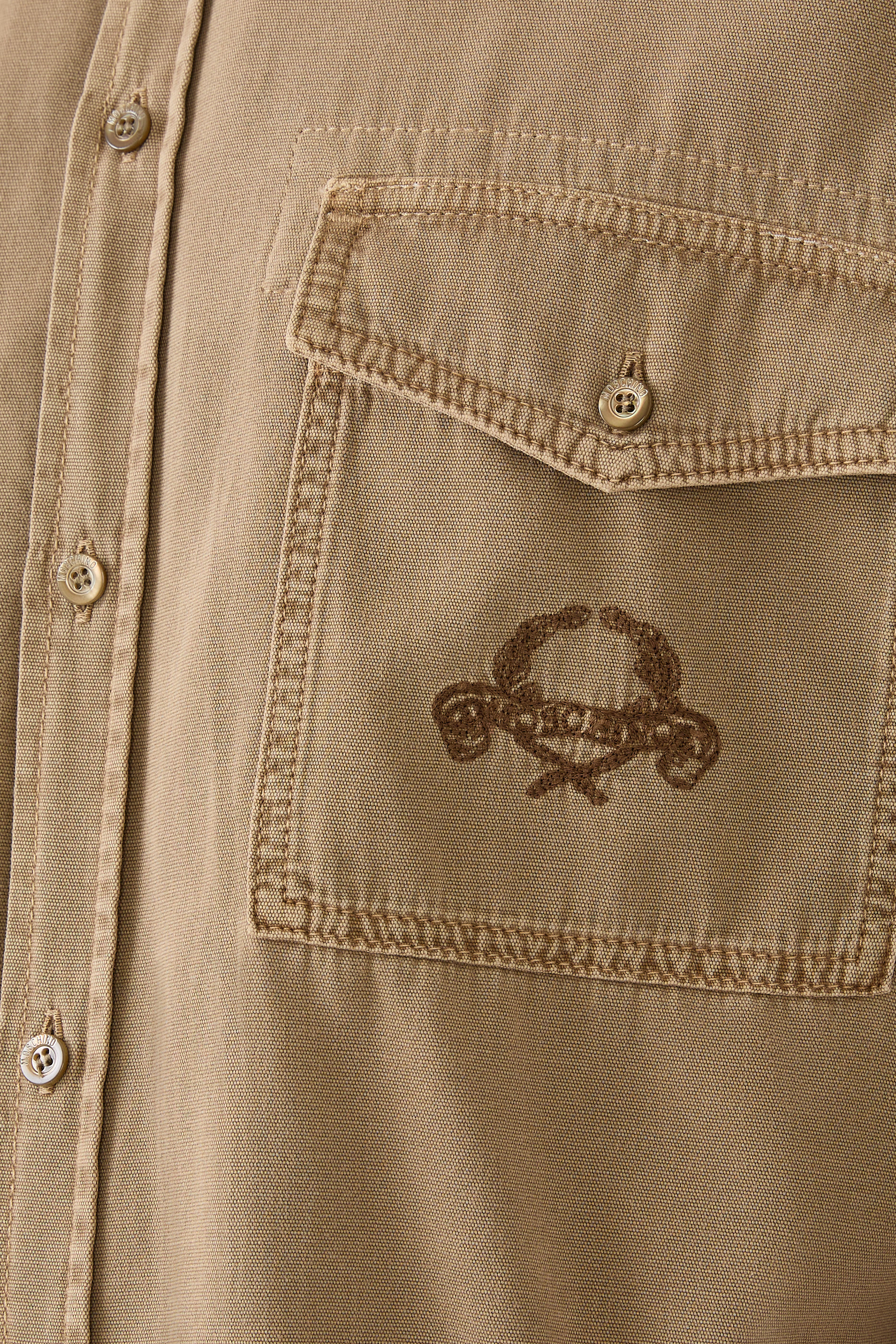 Laurel Crown Emblem Cotton Shirt