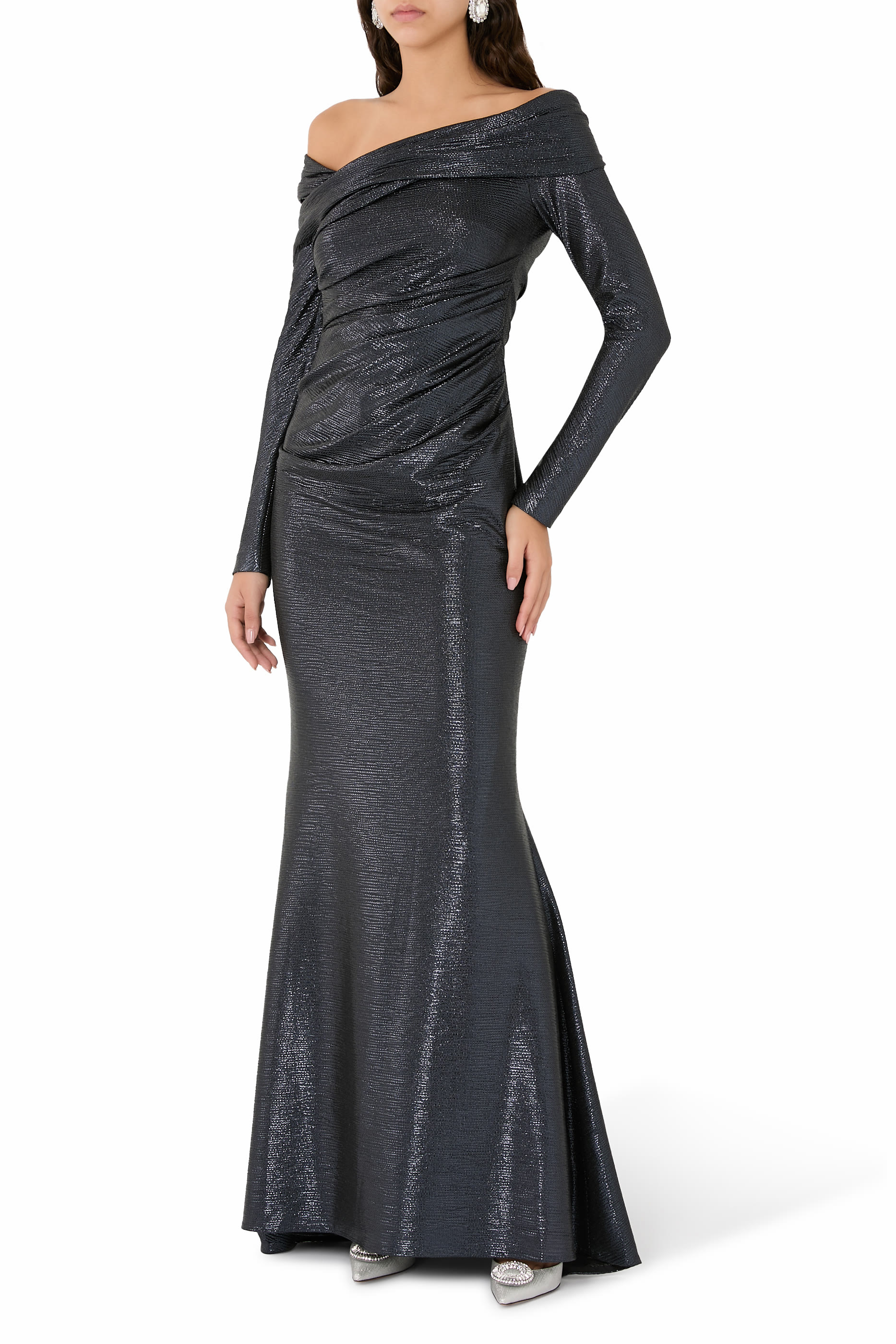 Off-shoulder Evening Gown