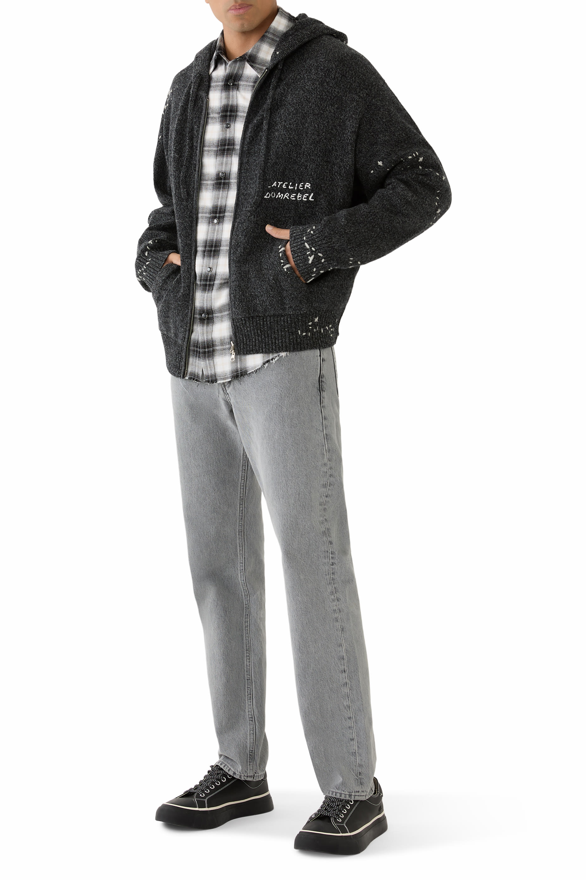 Office Knit Zip Hoodie