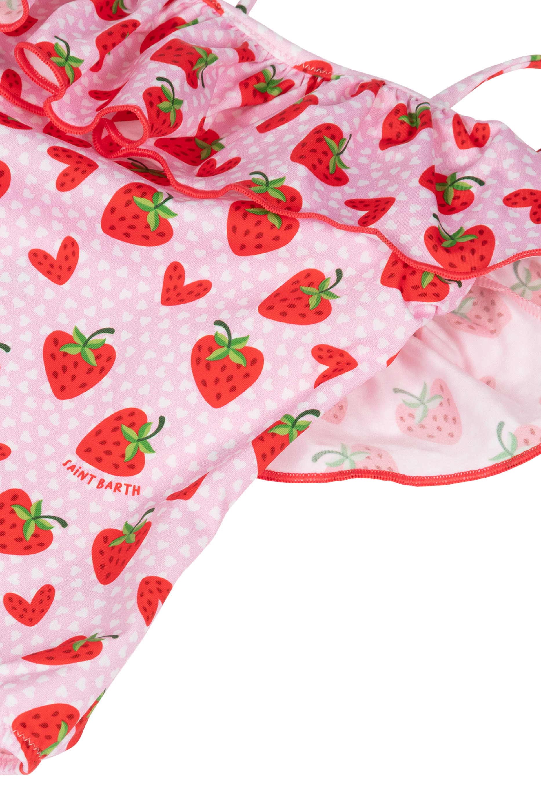 Kids One-Piece Strawberry Print Swimsuit