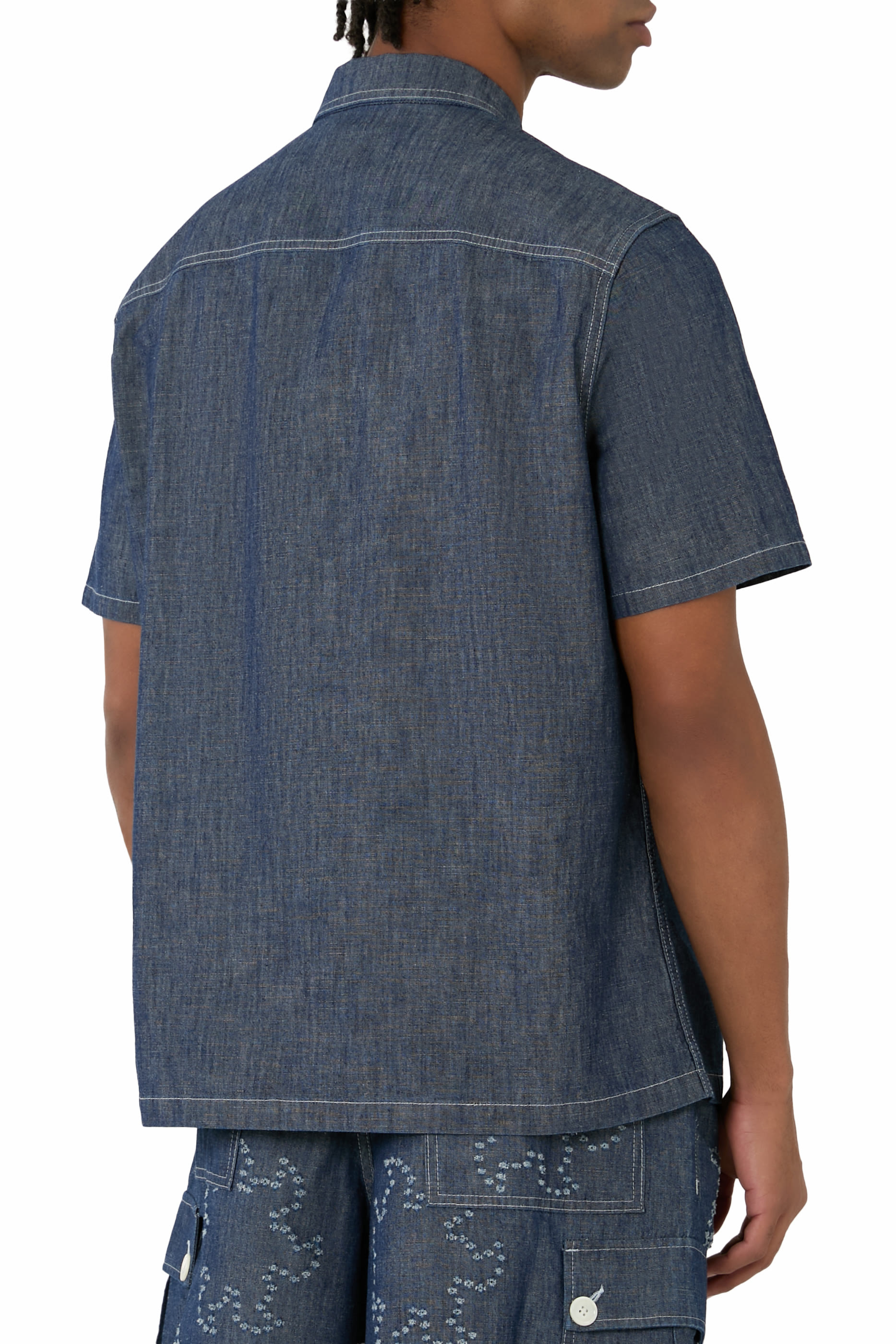 Chambray Short-Sleeve Shirt